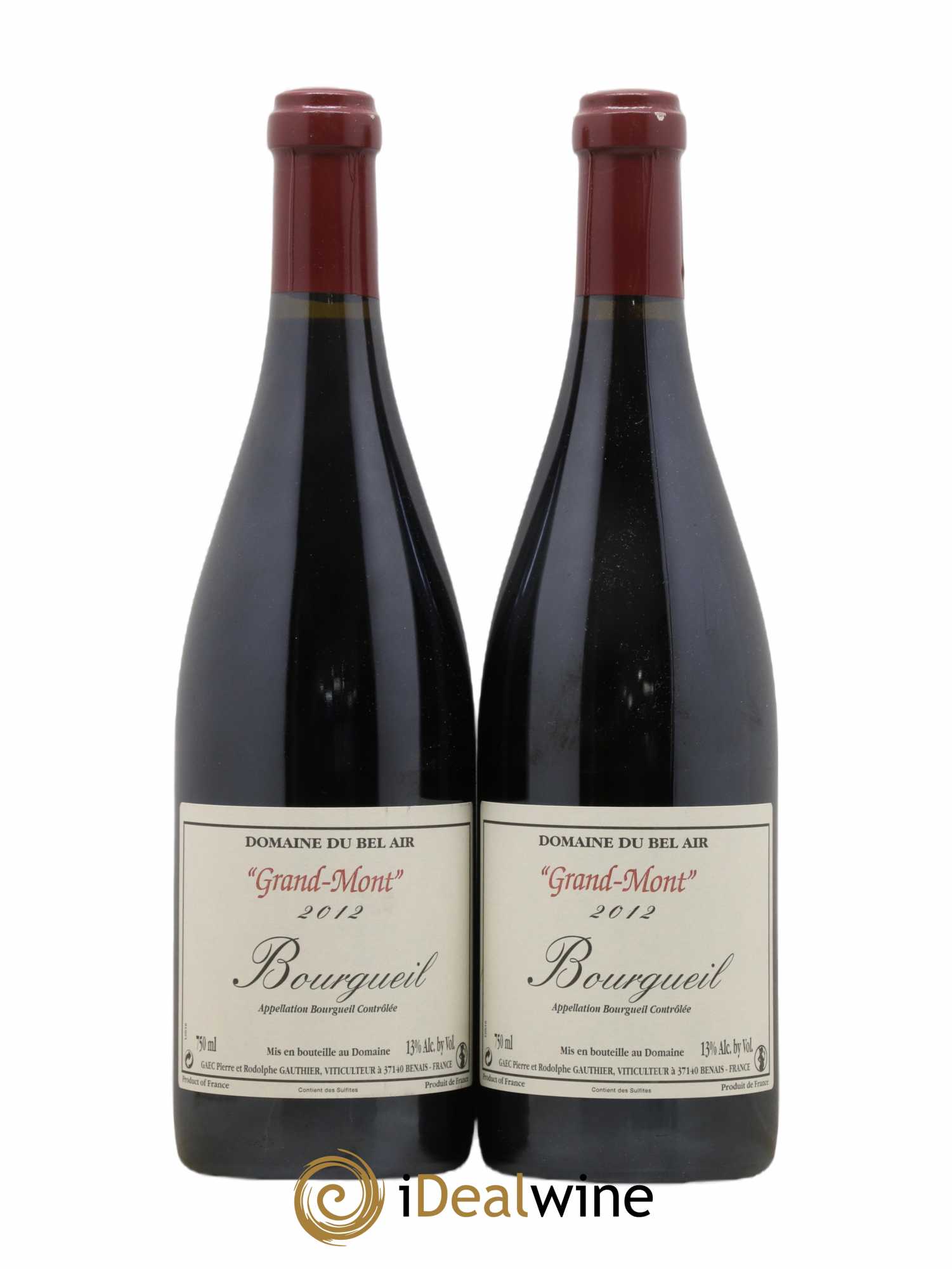 Bourgueil Grand Mont Domaine du Bel Air 2012 - Lot de 2 bouteilles - 0