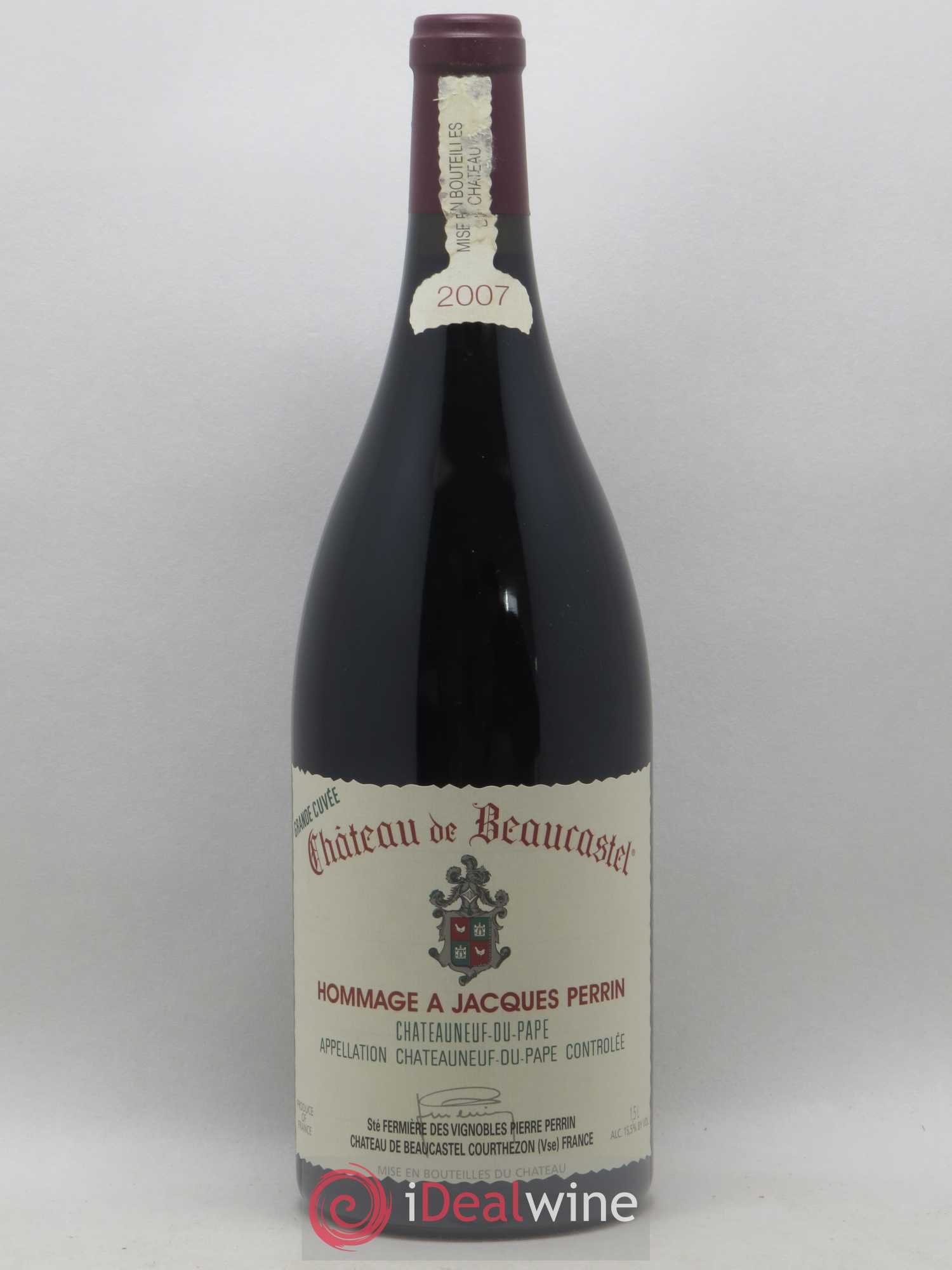 Châteauneuf-du-Pape Château de Beaucastel Hommage à Jacques Perrin Famille Perrin 2007 - Lot de 1 magnum - 0