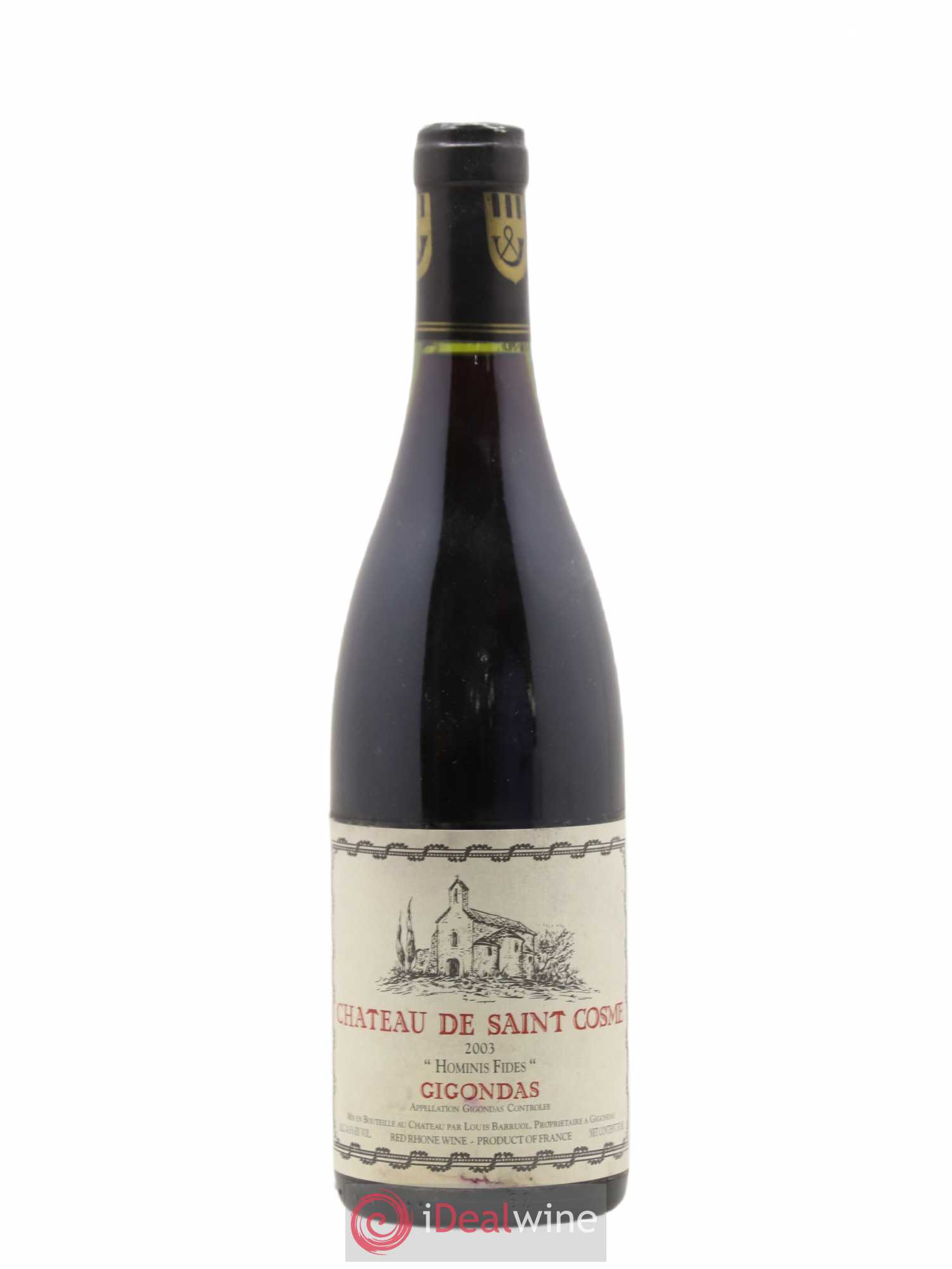 Gigondas Hominis Fides Saint Cosme 2003 - Lot de 1 bouteille - 0