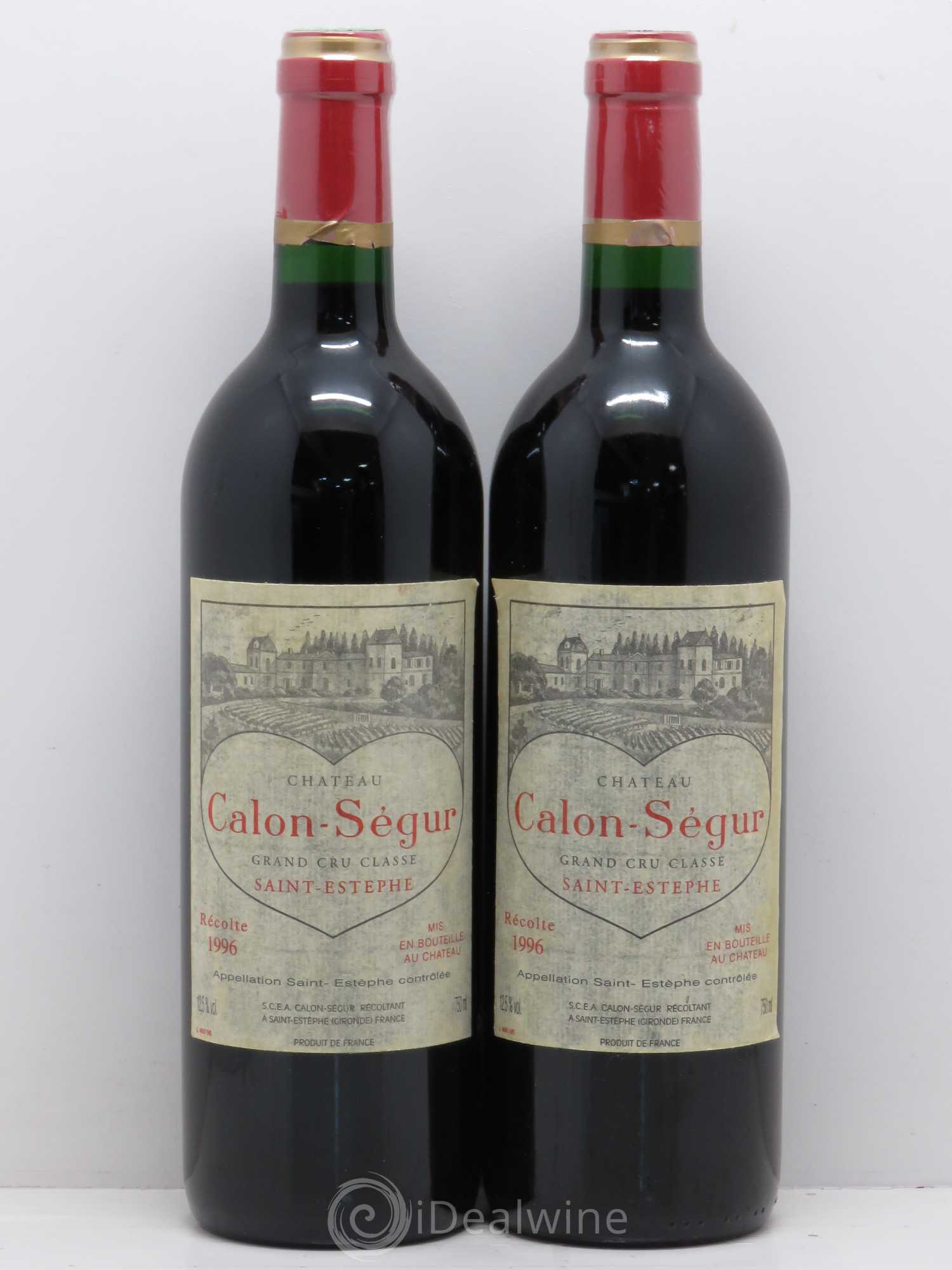Château Calon Ségur 3ème Grand Cru Classé 1996 - Lot de 2 bouteilles - 0