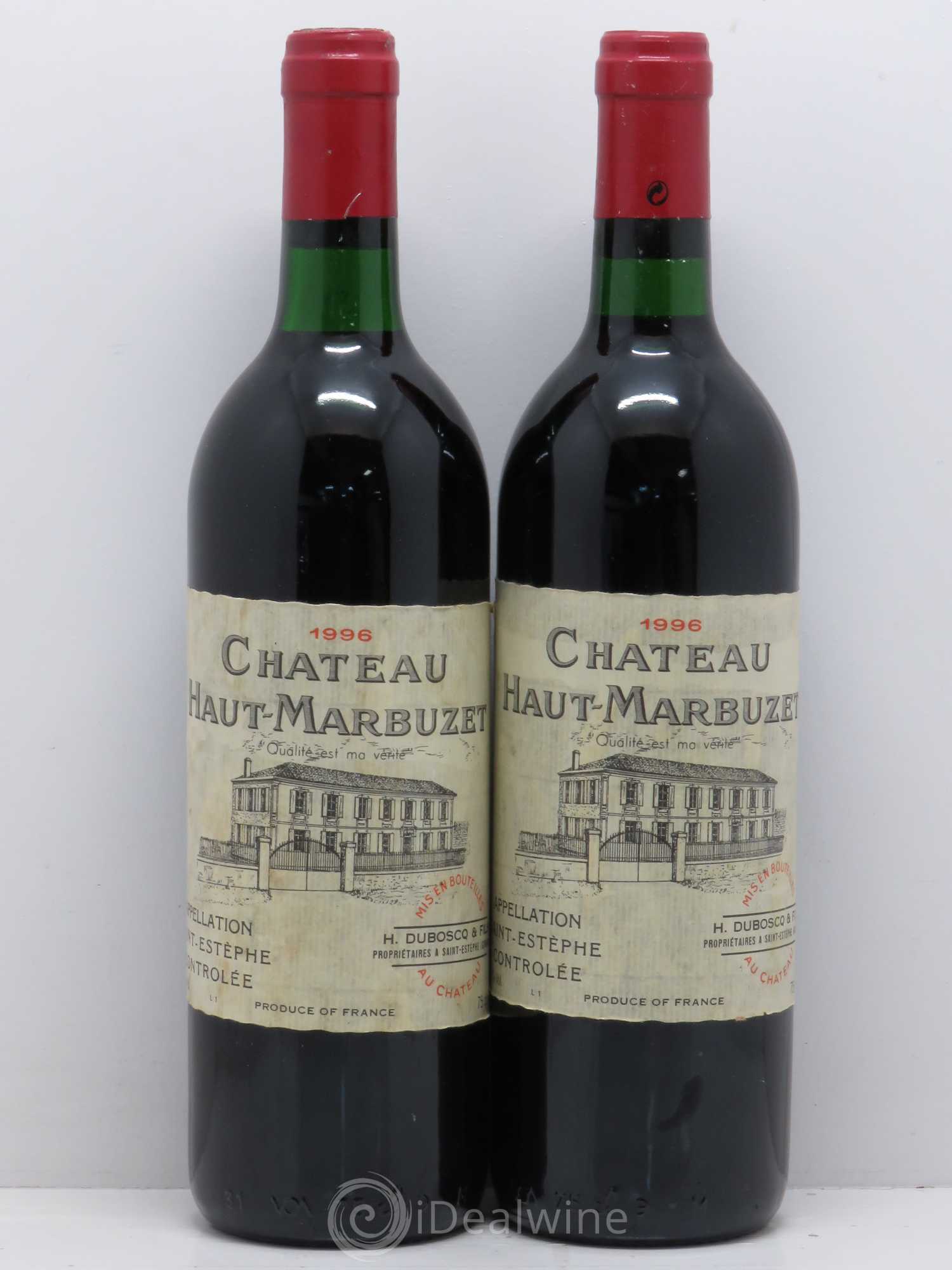 Château Haut Marbuzet 1996 - Lot de 2 bouteilles - 0