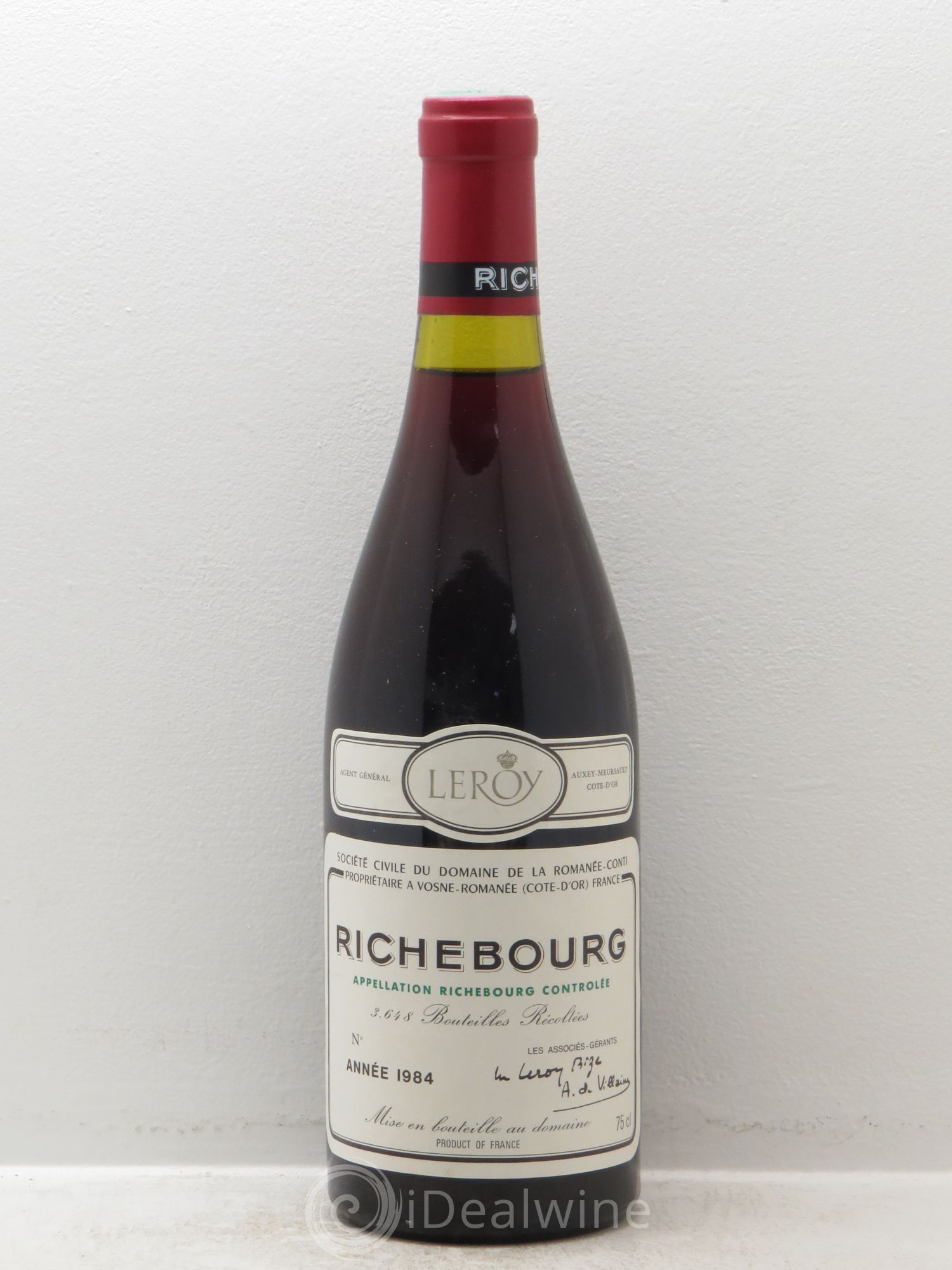 Richebourg Grand Cru Domaine de la Romanée-Conti 1984 - Lot de 1 bouteille - 0
