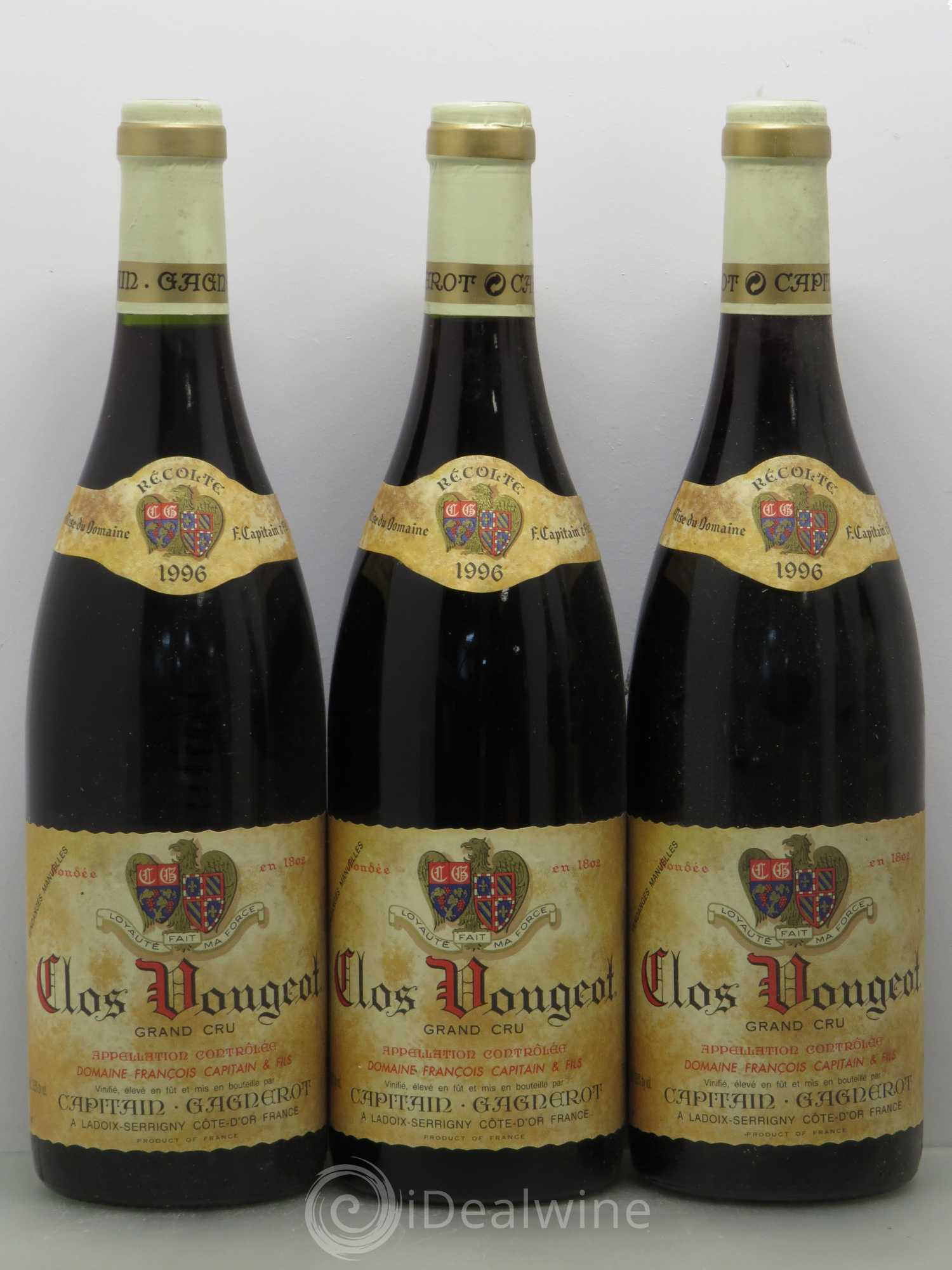 Clos de Vougeot Grand Cru Capitain Gagnerot 1996 - Lot de 5 bouteilles - 1
