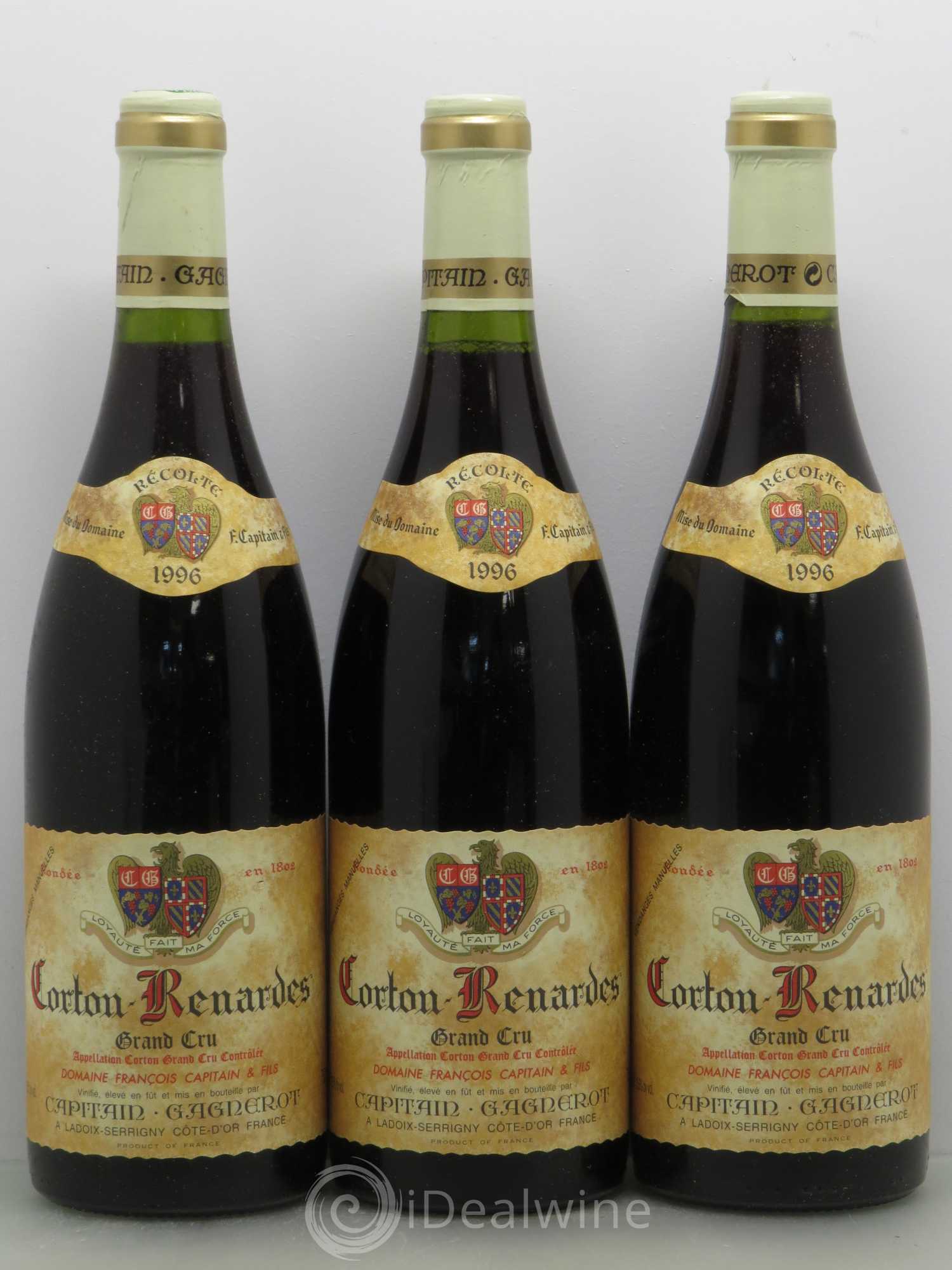 Corton Grand Cru Les Renardes - Capitain Gagnerot 1996 - Posten von 6 Flaschen - 2