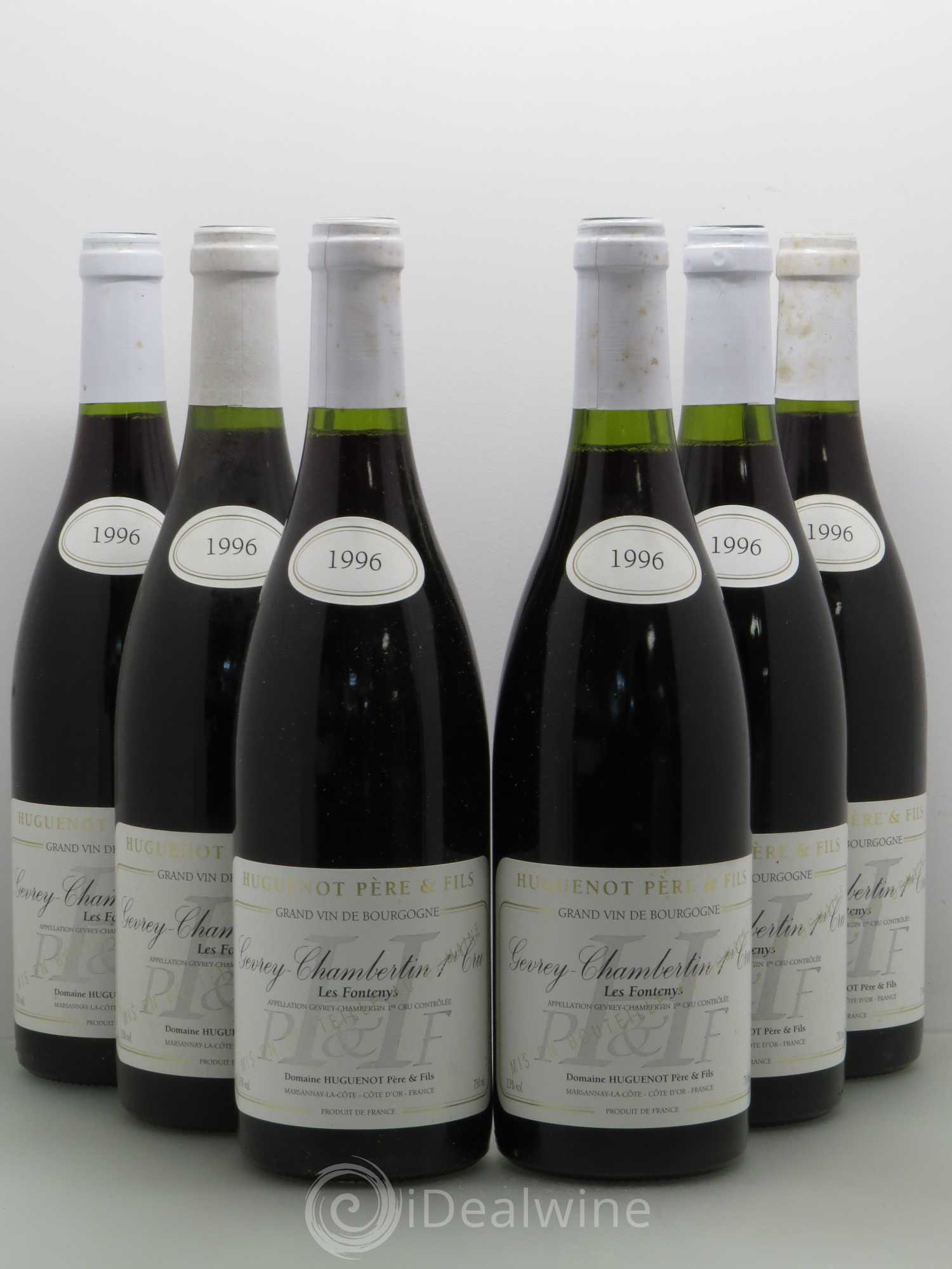 Gevrey-Chambertin 1er Cru Les Fonteny - Huguenot 1996 - Posten von 6 Flaschen - 0