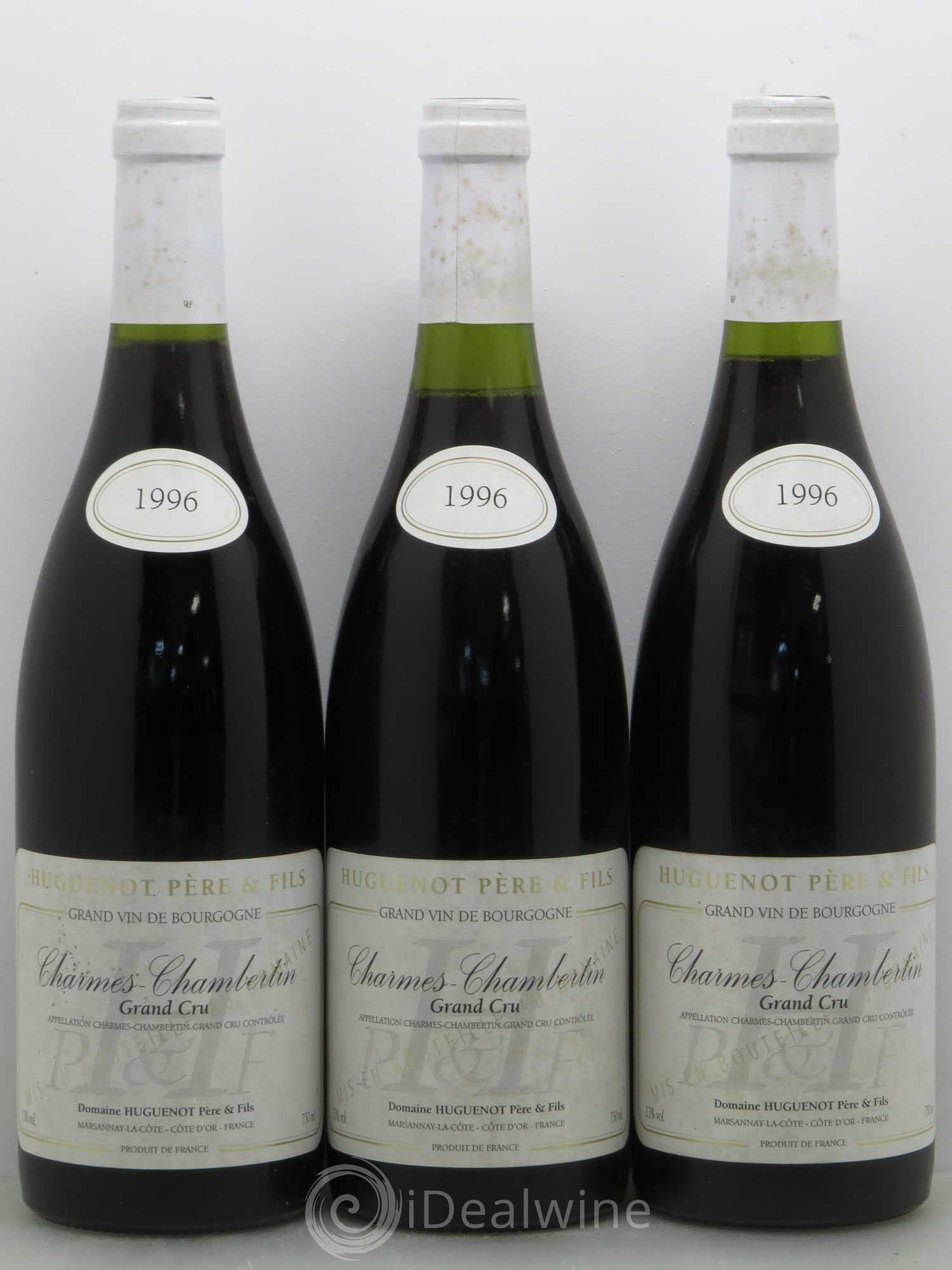 Charmes-Chambertin Grand Cru Huguenot 1996 - Lot de 3 bouteilles - 0