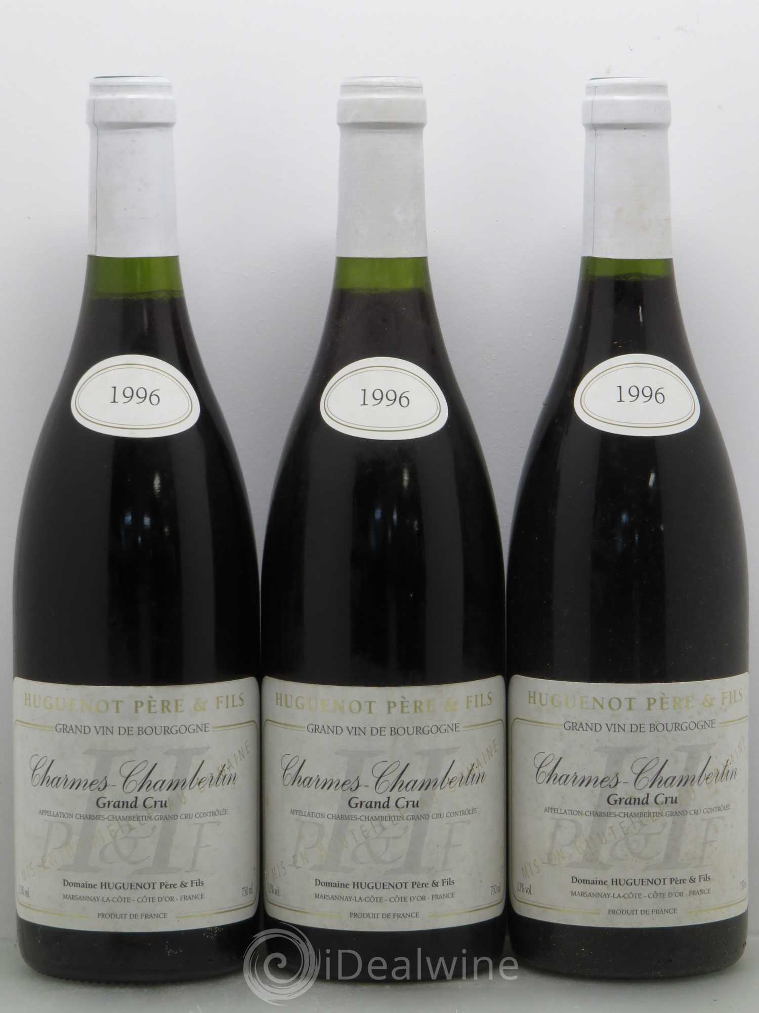Charmes-Chambertin Grand Cru Huguenot 1996 - Lot de 3 bouteilles - 0