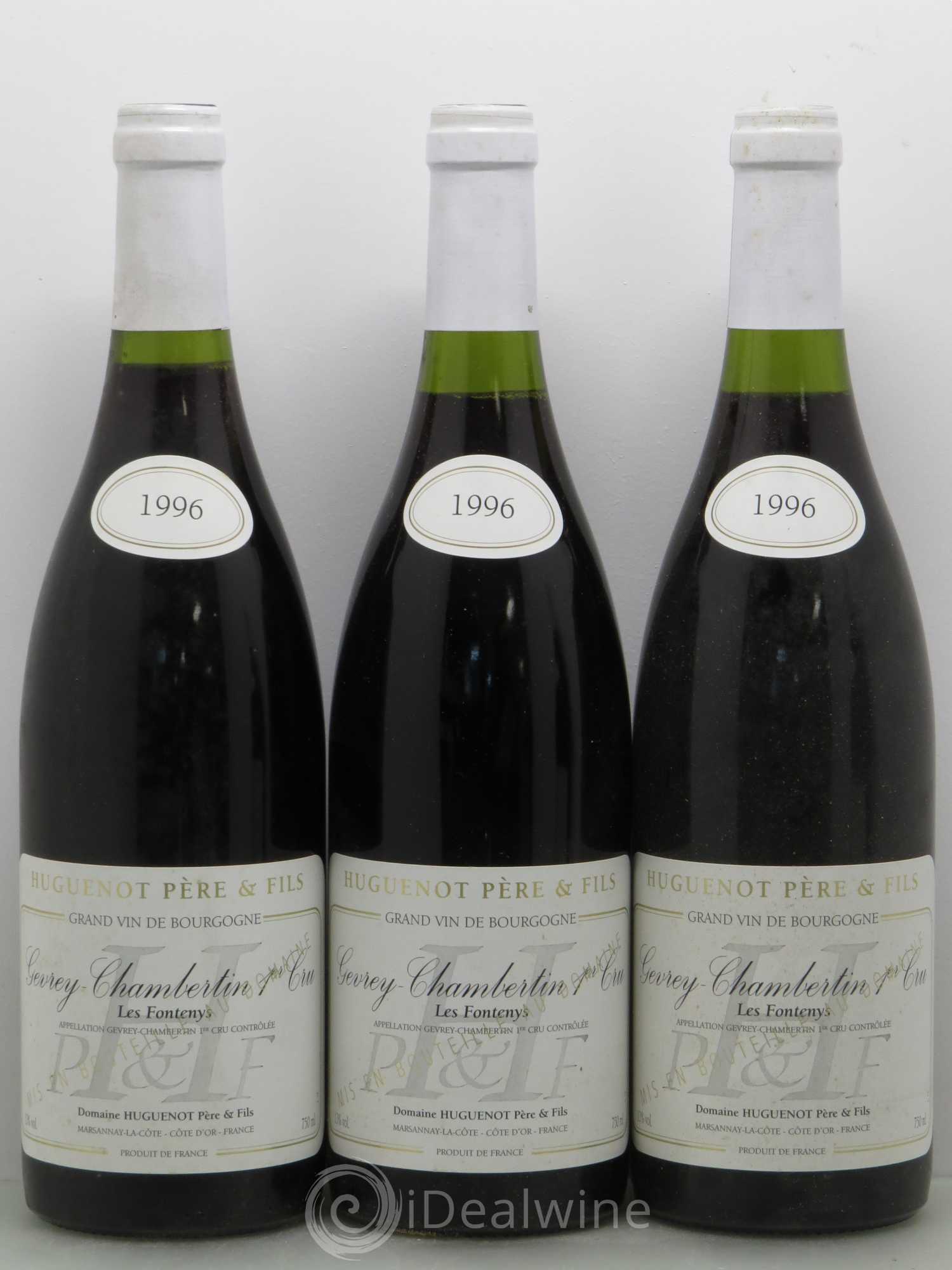 Gevrey-Chambertin 1er Cru Les Fonteny - Huguenot 1996 - Posten von 12 Flaschen - 1