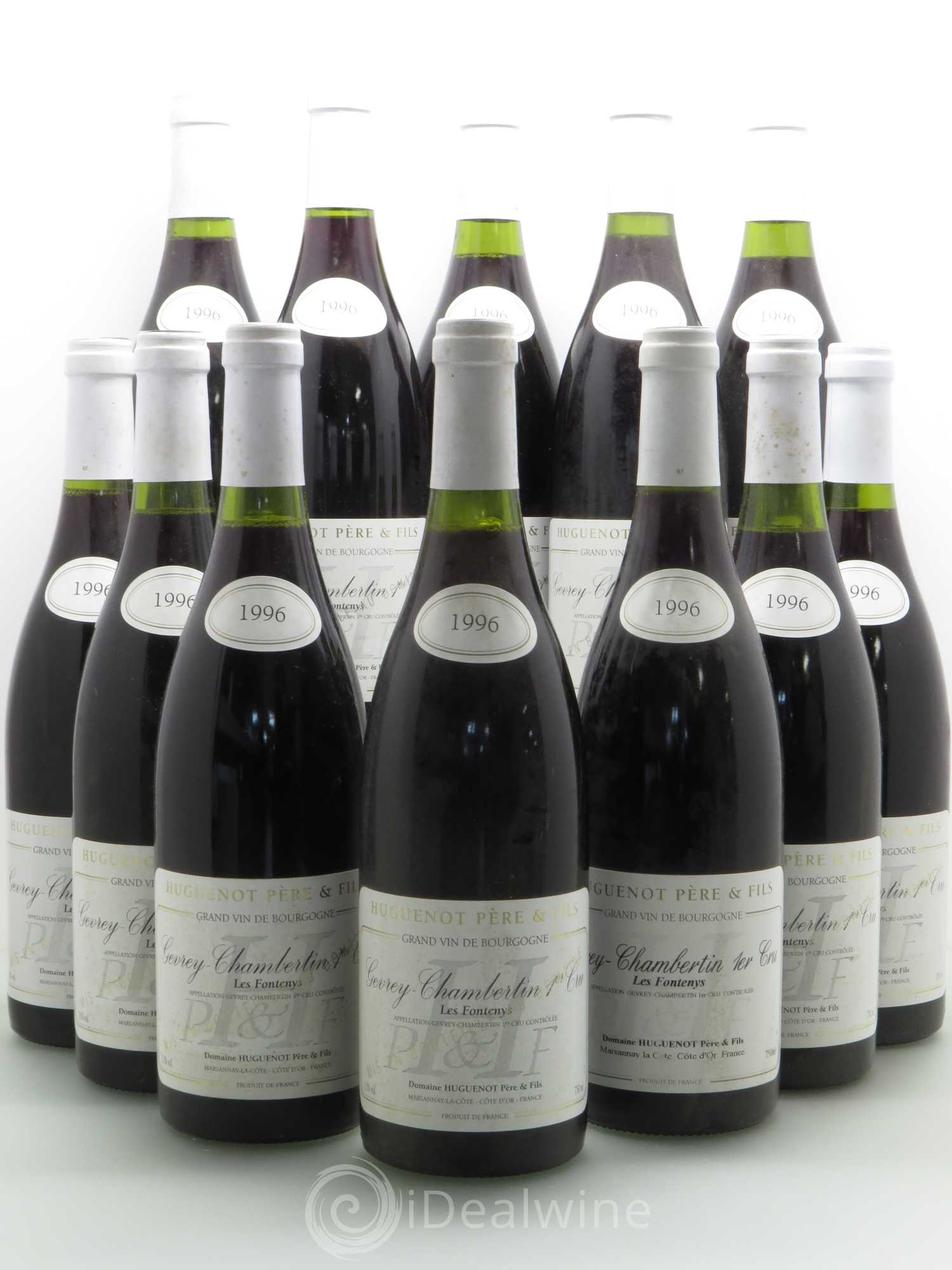Gevrey-Chambertin 1er Cru Les Fonteny - Huguenot 1996 - Posten von 12 Flaschen - 0