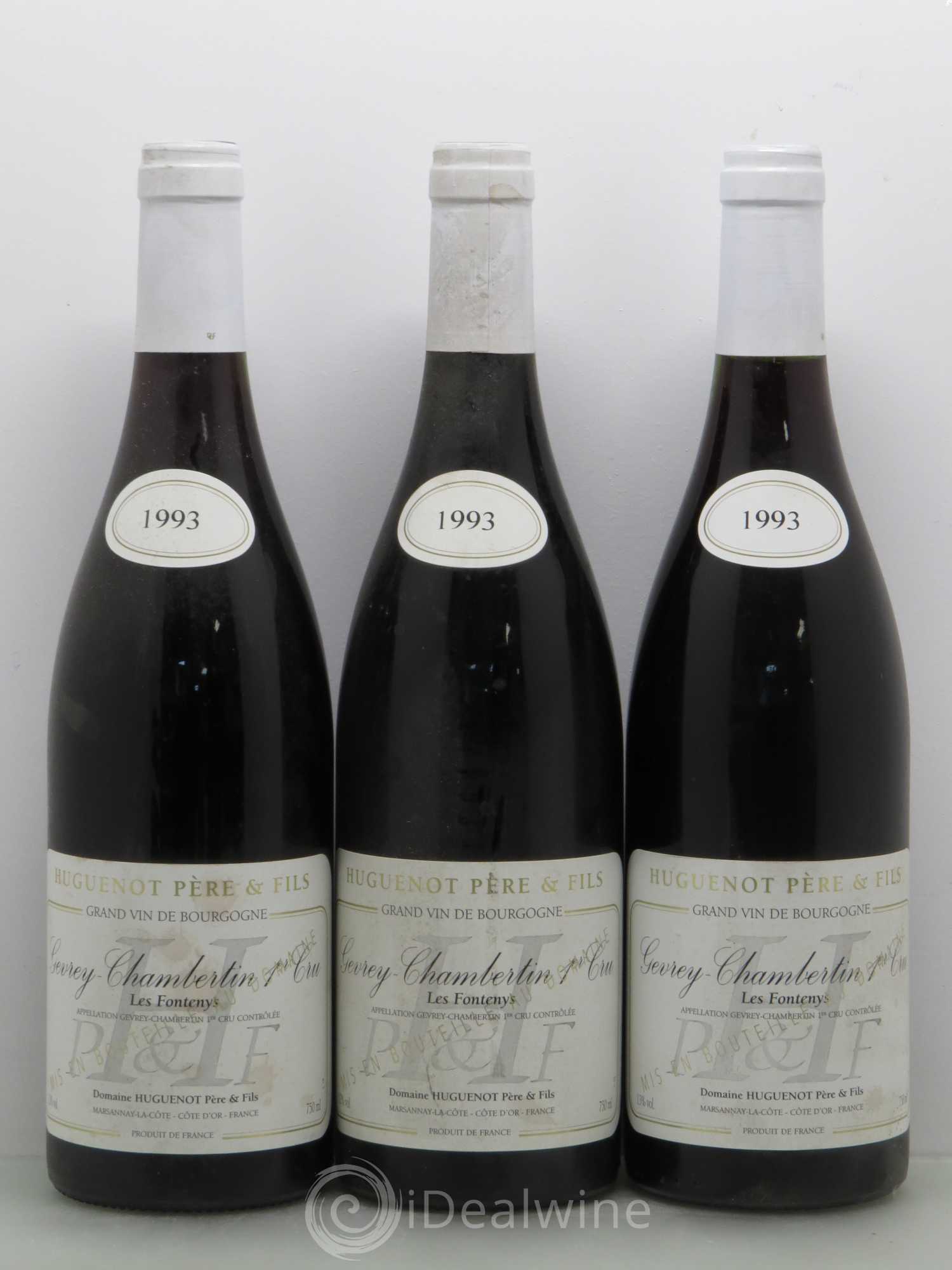 Gevrey-Chambertin 1er Cru Les Fonteny - Huguenot 1993 - Posten von 6 Flaschen - 1
