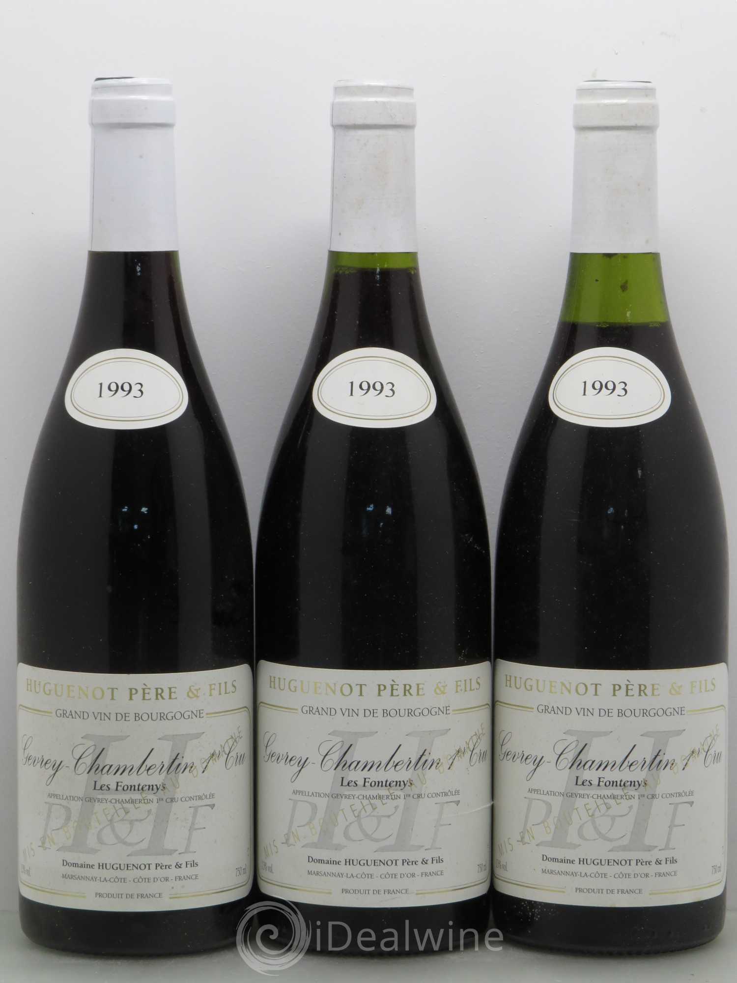 Gevrey-Chambertin 1er Cru Les Fonteny - Huguenot 1993 - Posten von 6 Flaschen - 1