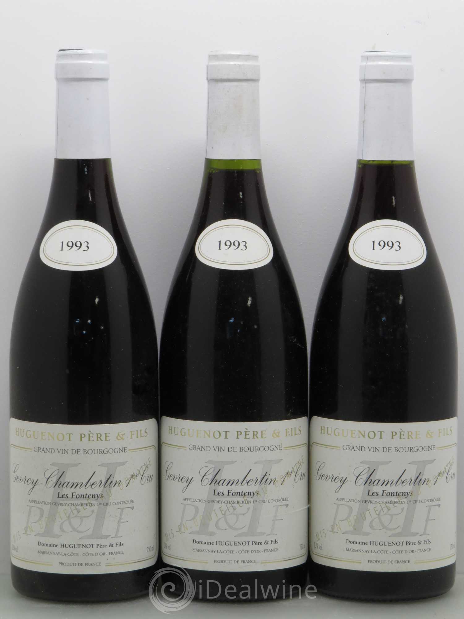 Gevrey-Chambertin 1er Cru Les Fonteny - Huguenot 1993 - Posten von 6 Flaschen - 2
