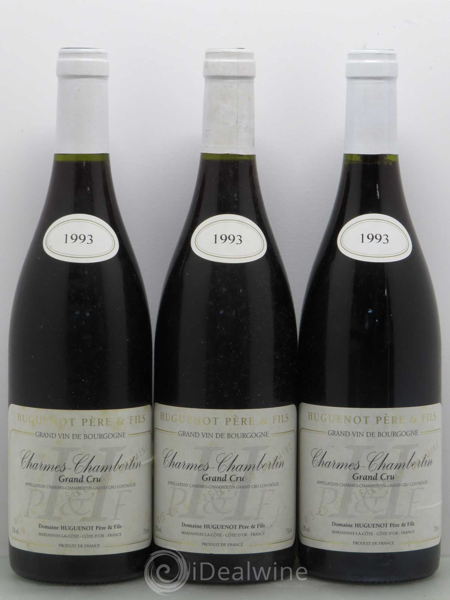 Charmes-Chambertin Grand Cru Huguenot 1993 - Posten von 3 Flaschen - 0