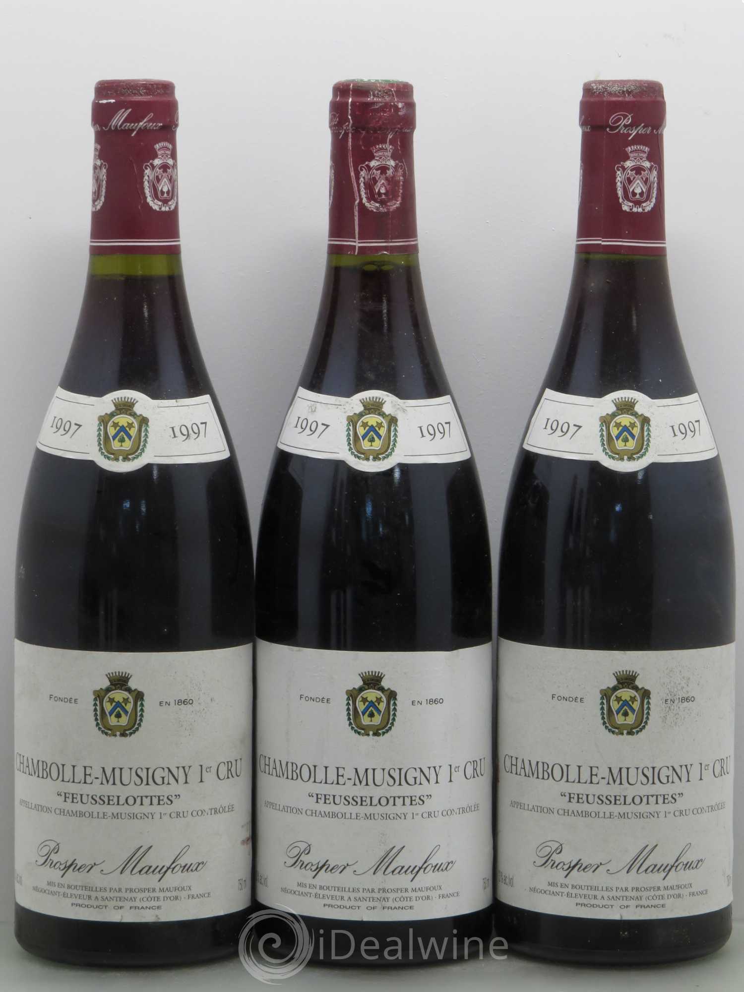 Chambolle-Musigny 1er Cru Feusselote- Prosper Manfoux 1997 - Lot de 6 bouteilles - 1