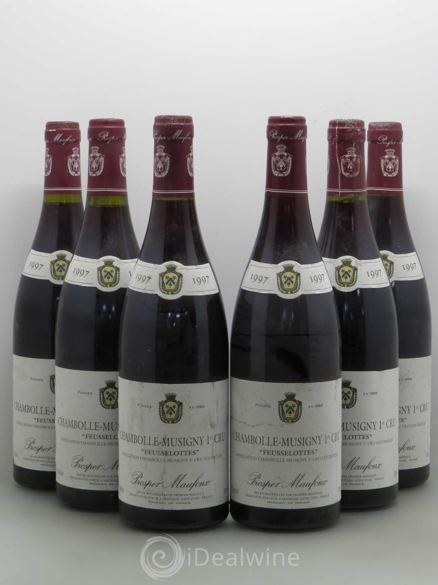 Chambolle-Musigny 1er Cru Feusselote- Prosper Manfoux 1997 - Lot de 6 bouteilles - 0