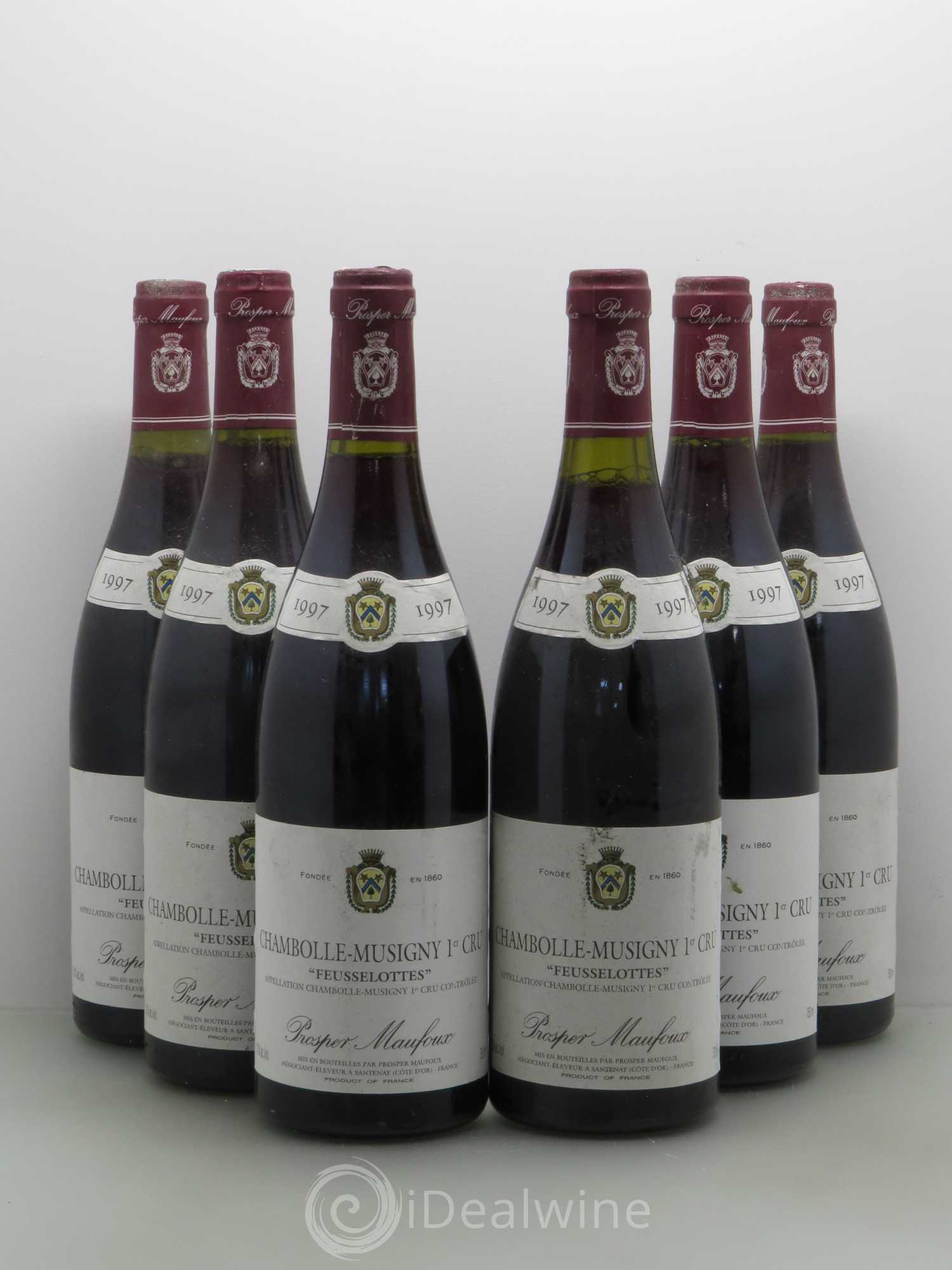 Chambolle-Musigny 1er Cru Feusselote- Prosper Manfoux 1997 - Lot de 6 bouteilles - 0