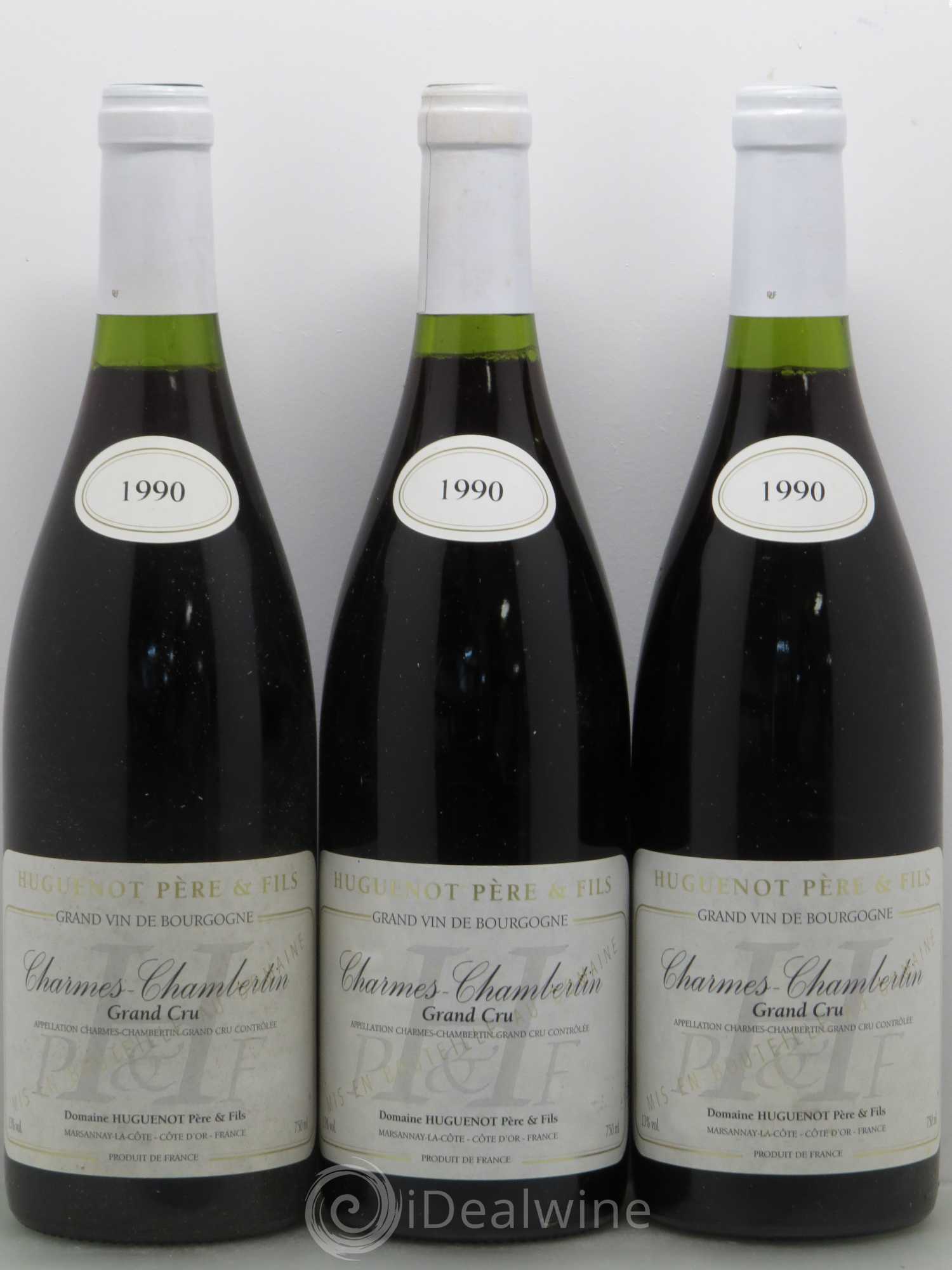 Charmes-Chambertin Grand Cru Huguenot 1990 - Posten von 3 Flaschen - 0
