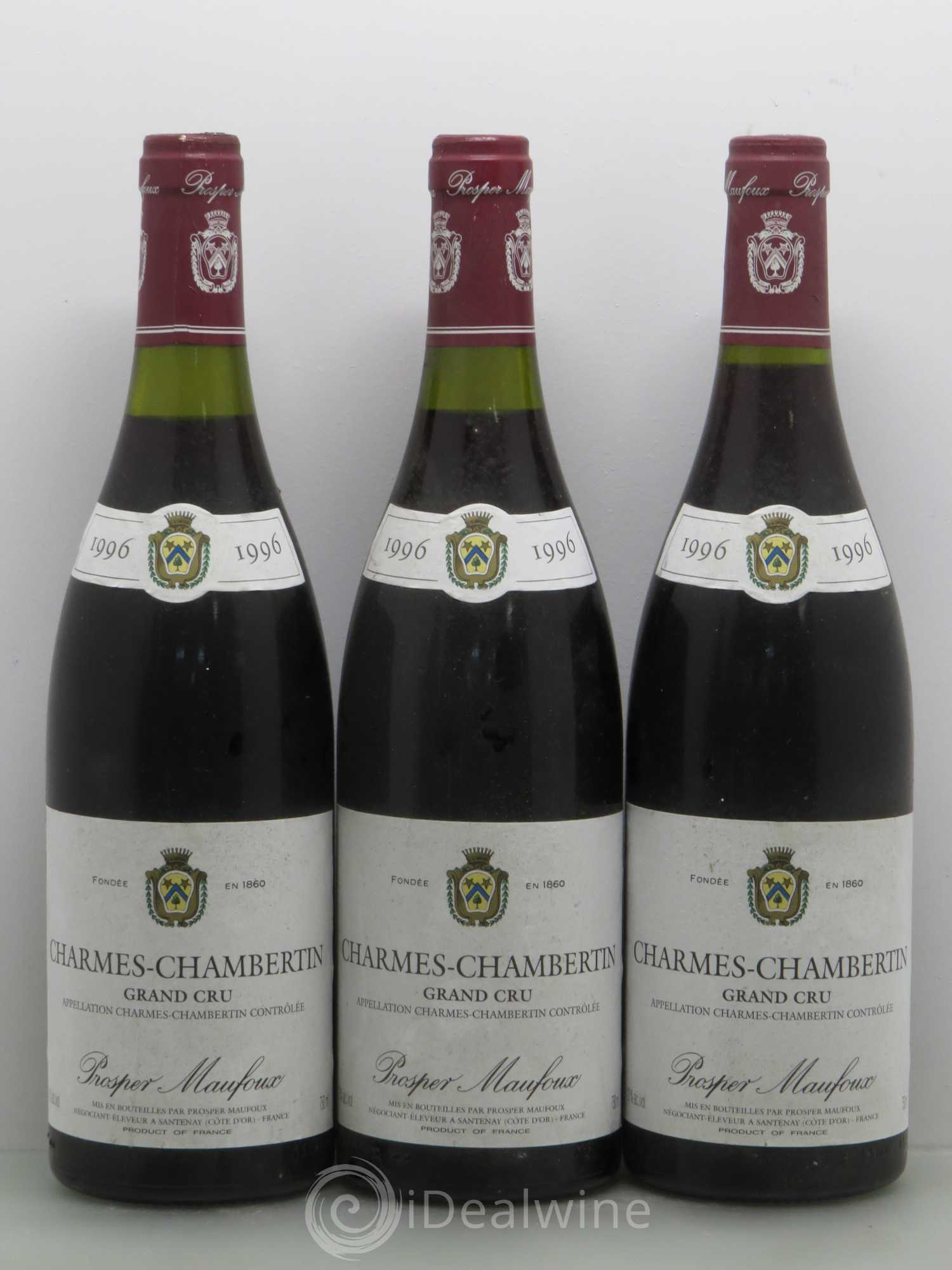 Charmes-Chambertin Grand Cru Prosper Manfoux 1996 - Lot de 6 bouteilles - 1