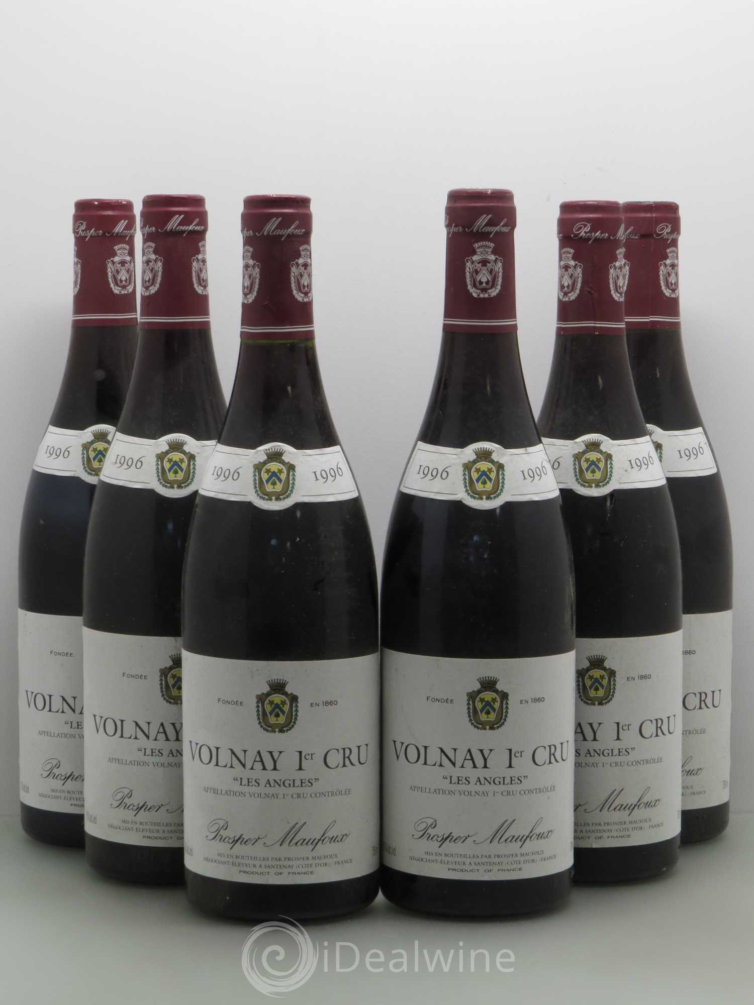 Volnay 1er Cru Les Angles - Prosper Manfoux 1996 - Lot de 6 bouteilles - 0