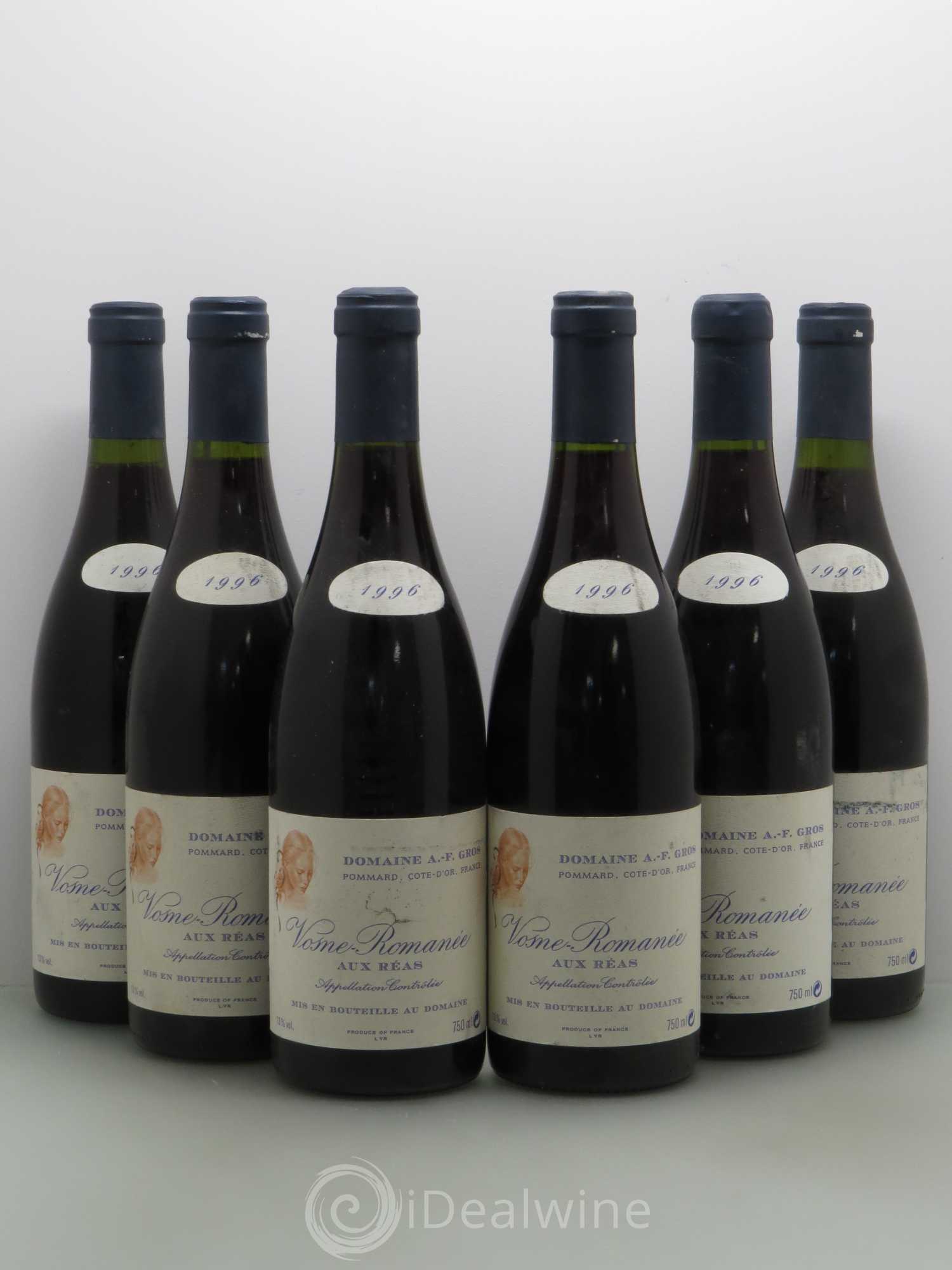 Vosne-Romanée Aux Reas A.-F. Gros 1996 - Lot de 6 bouteilles - 0