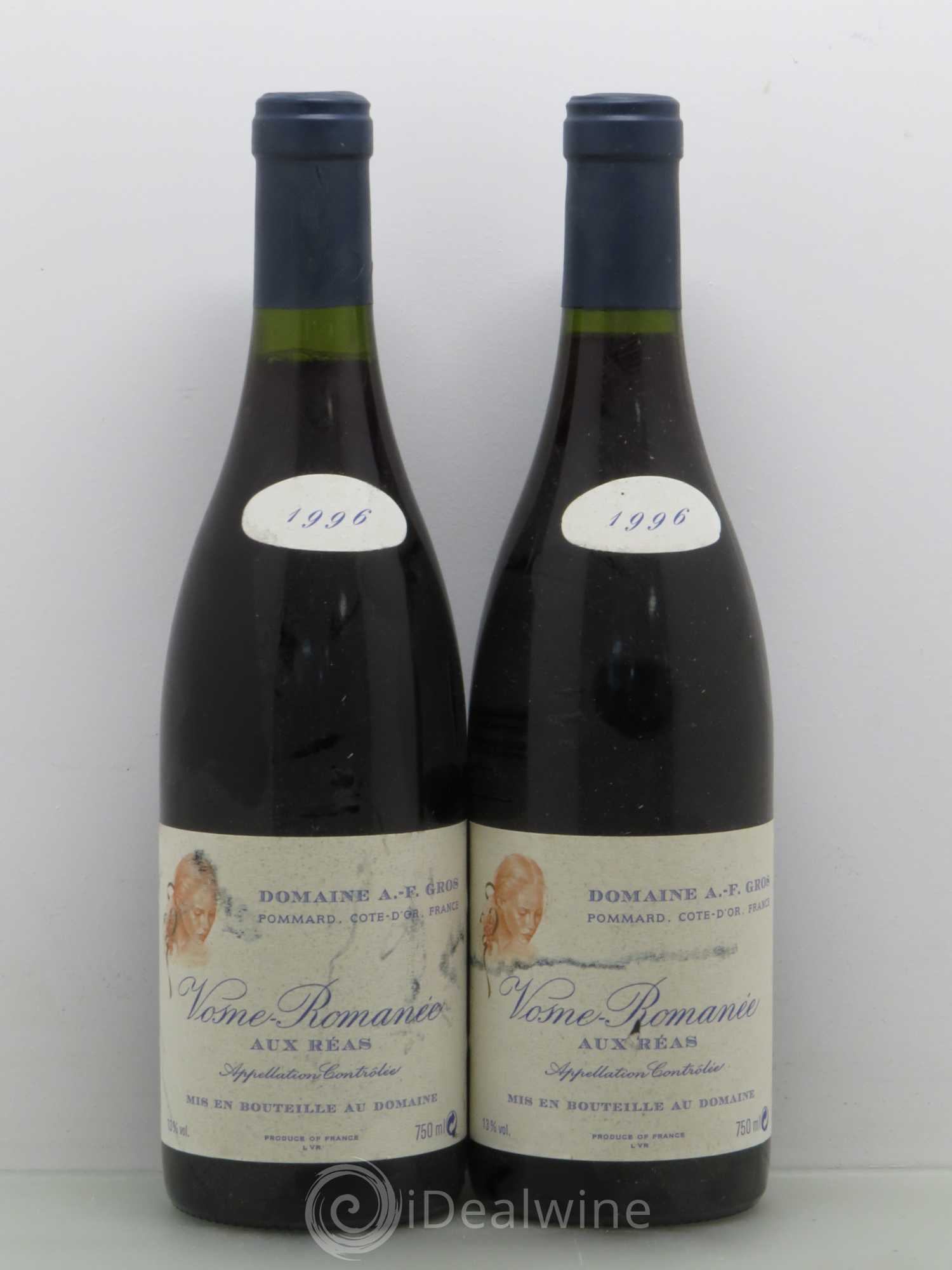 Vosne-Romanée Aux Reas A.-F. Gros 1996 - Lot de 2 bouteilles - 0