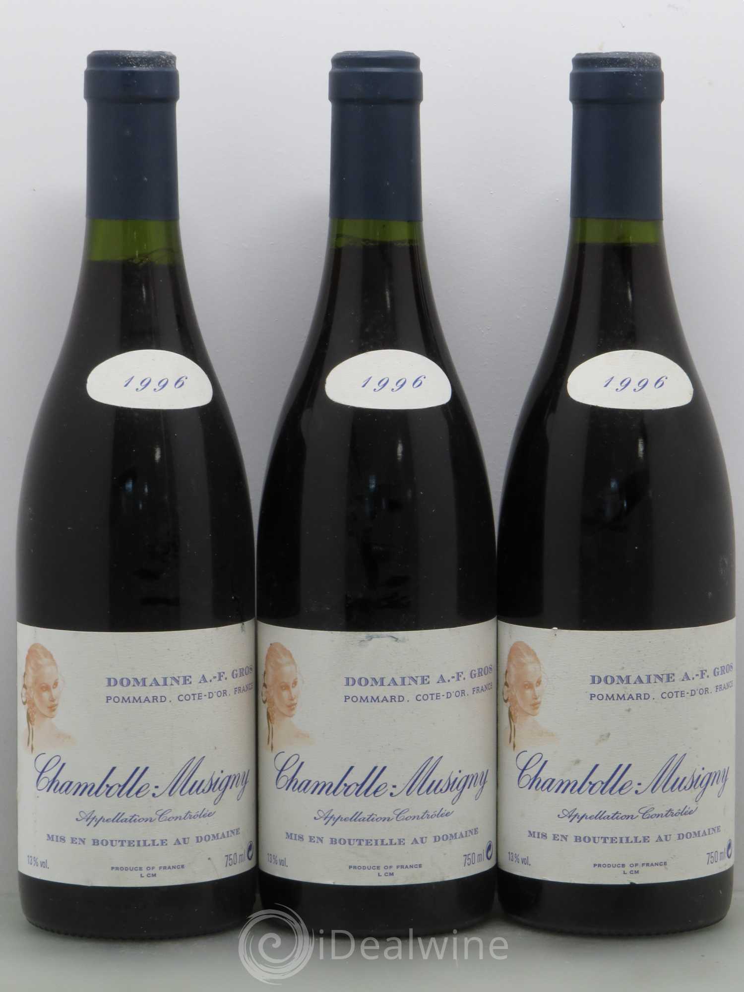 Chambolle-Musigny A.-F. Gros 1996 - Lot de 3 bouteilles - 0