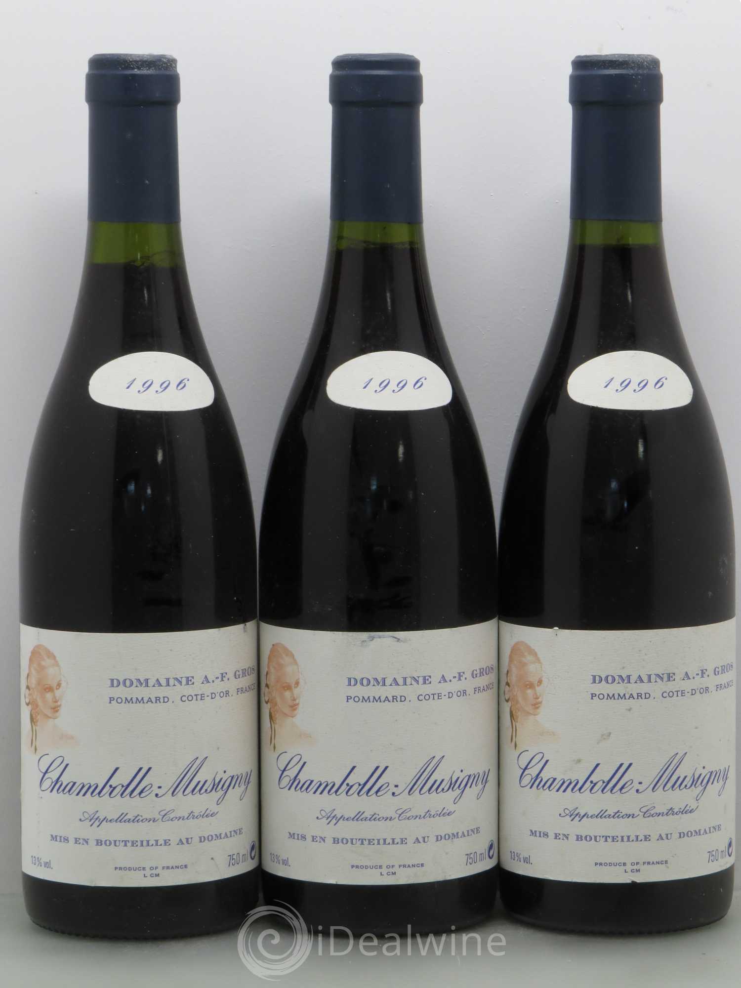 Chambolle-Musigny A.-F. Gros 1996 - Lot de 3 bouteilles - 0