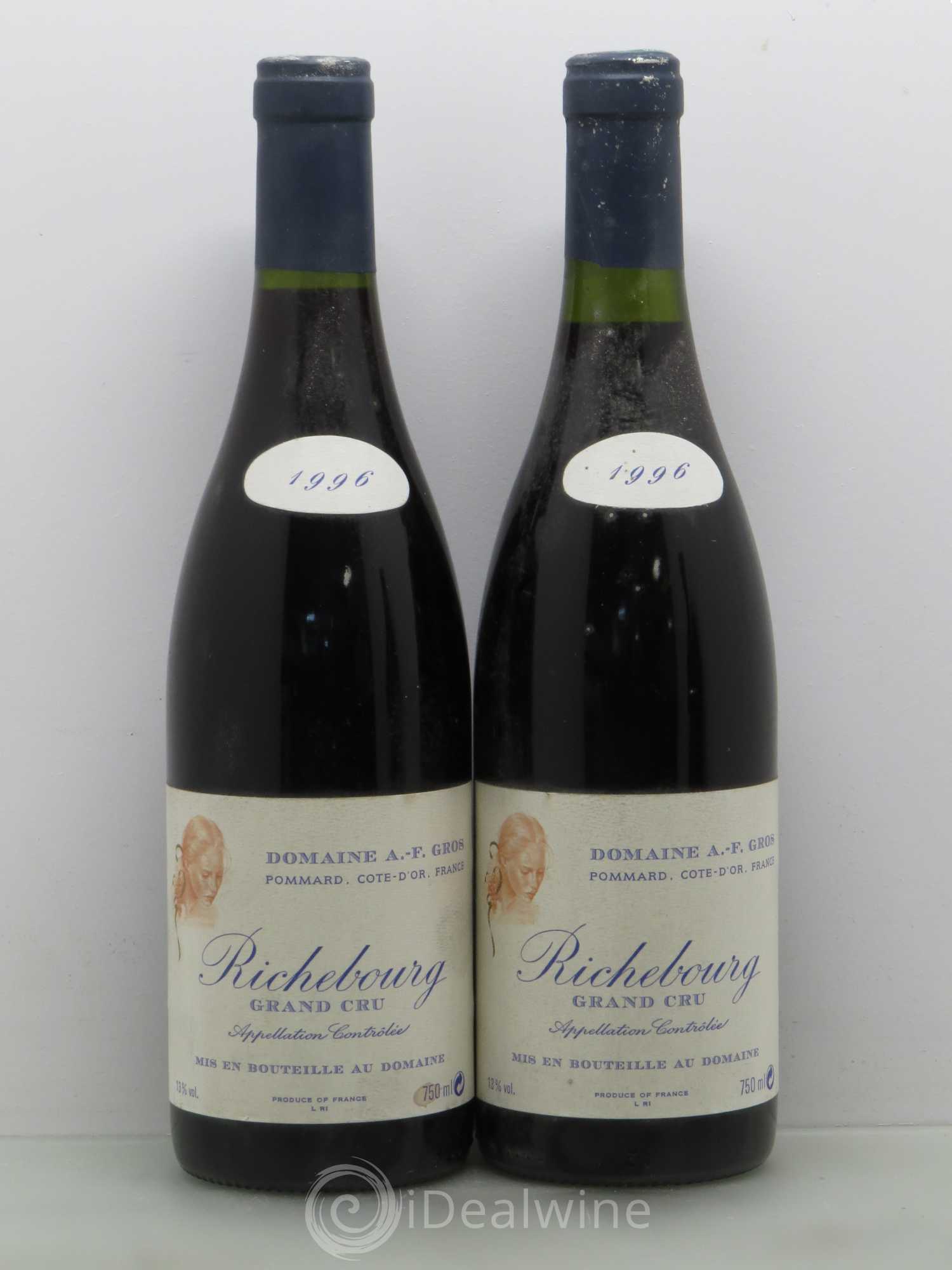 Richebourg Grand Cru A.-F. Gros 1996 - Lot de 2 bouteilles - 0