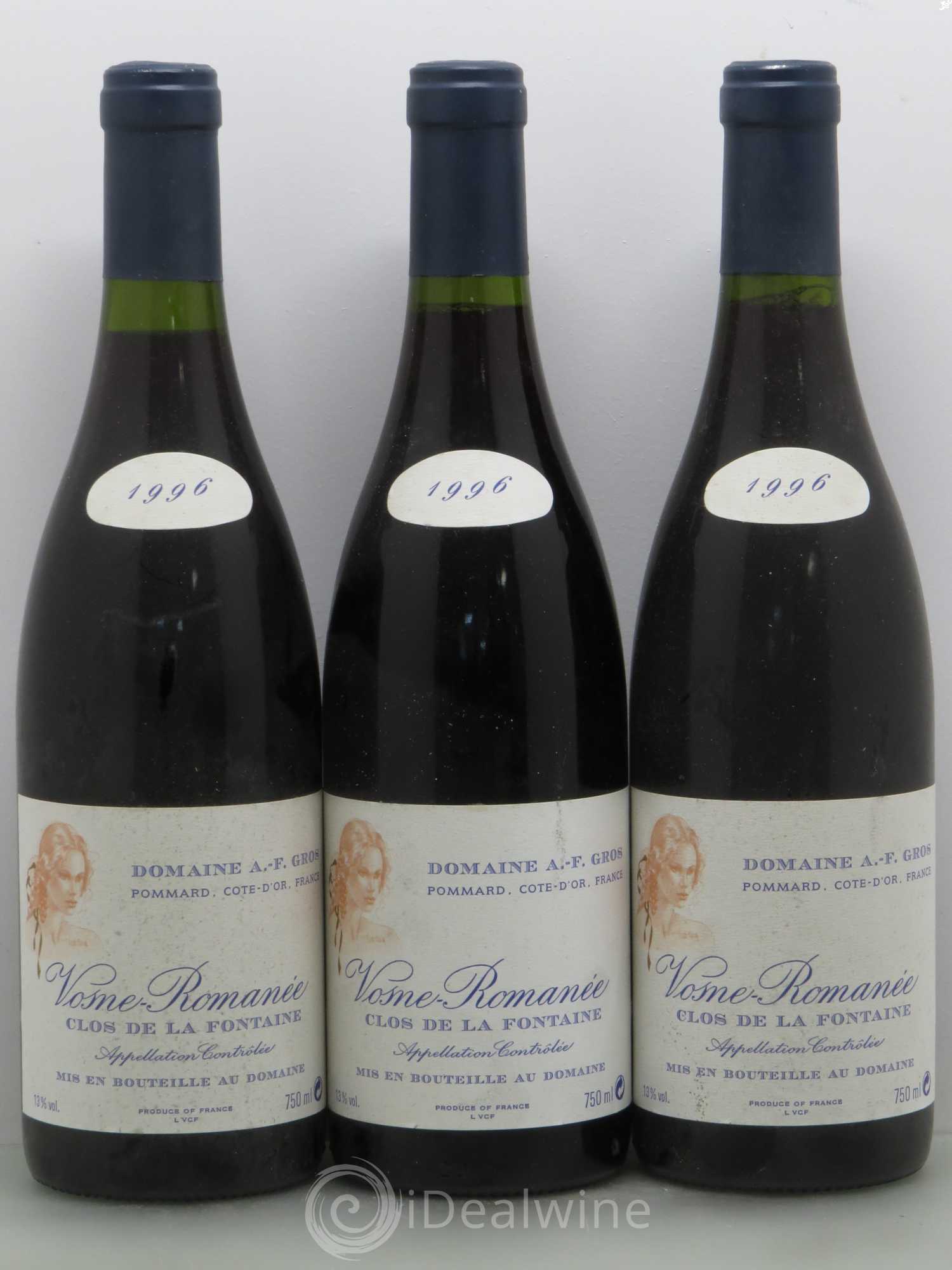 Vosne-Romanée Clos de la Fontaine A.-F. Gros 1996 - Lot de 6 bouteilles - 1