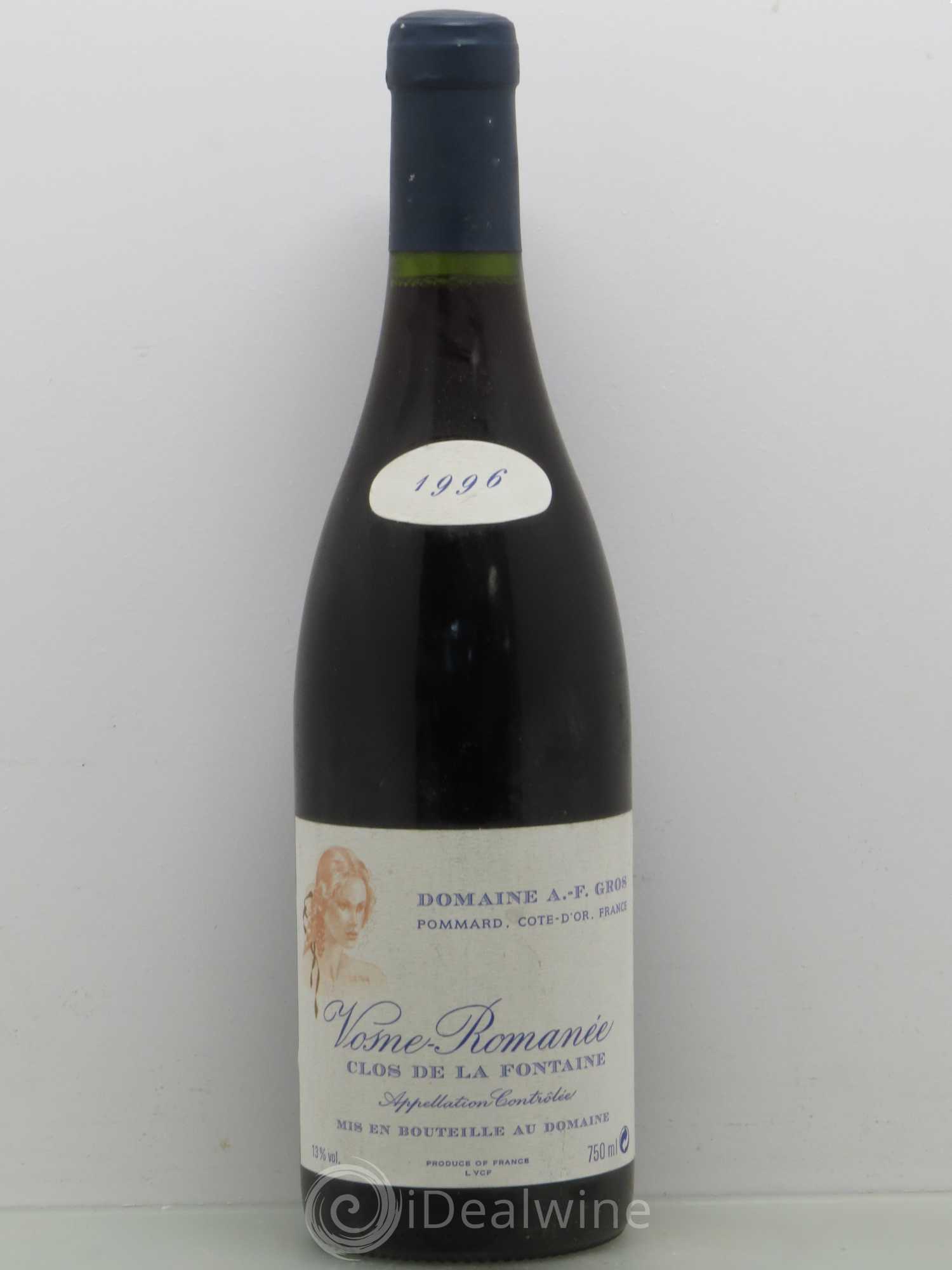 Vosne-Romanée Clos de la Fontaine A.-F. Gros 1996 - Lot de 1 bouteille - 0