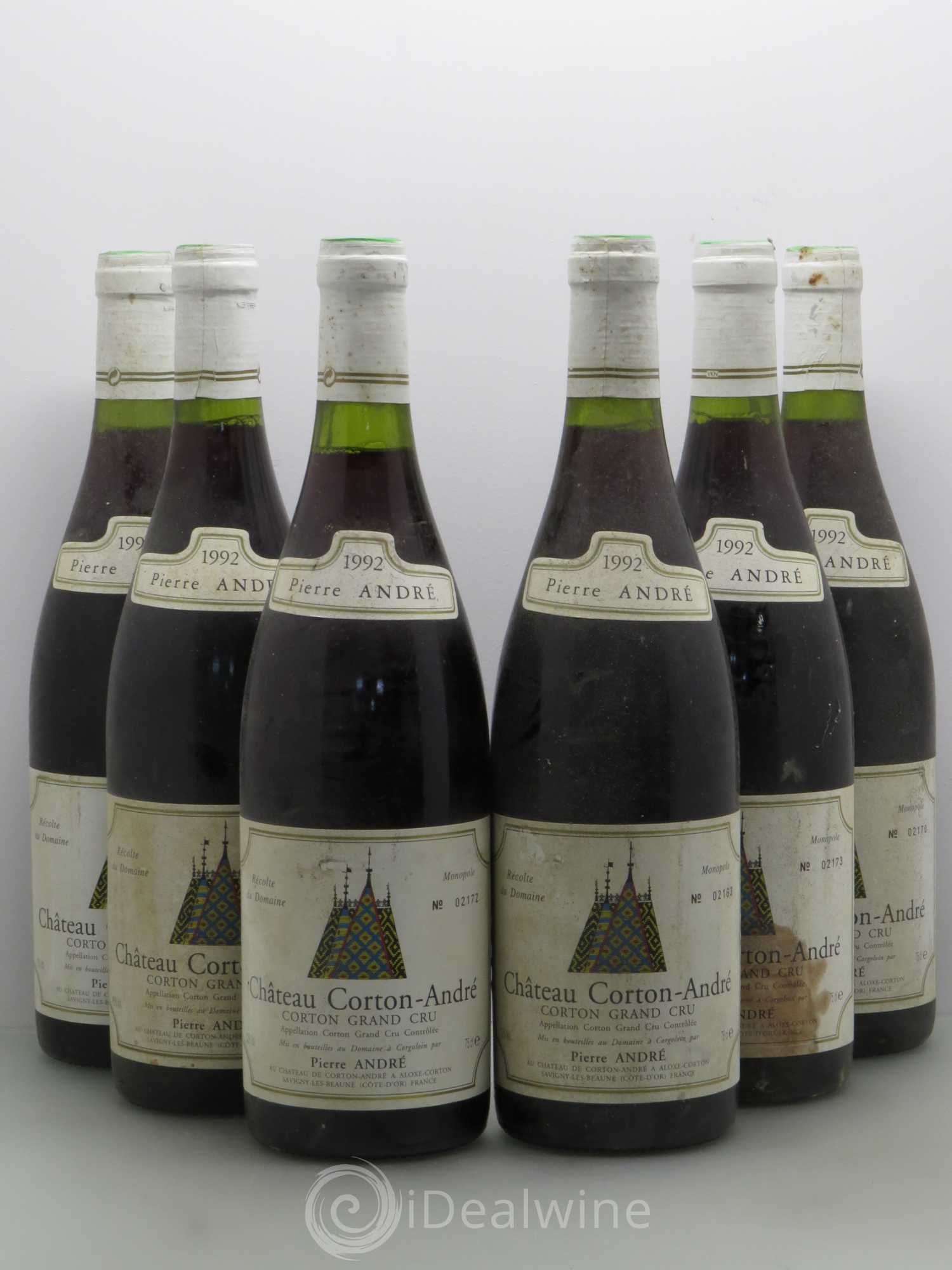 Corton Grand Cru Pierre André 1992 - Lot de 6 bouteilles - 0