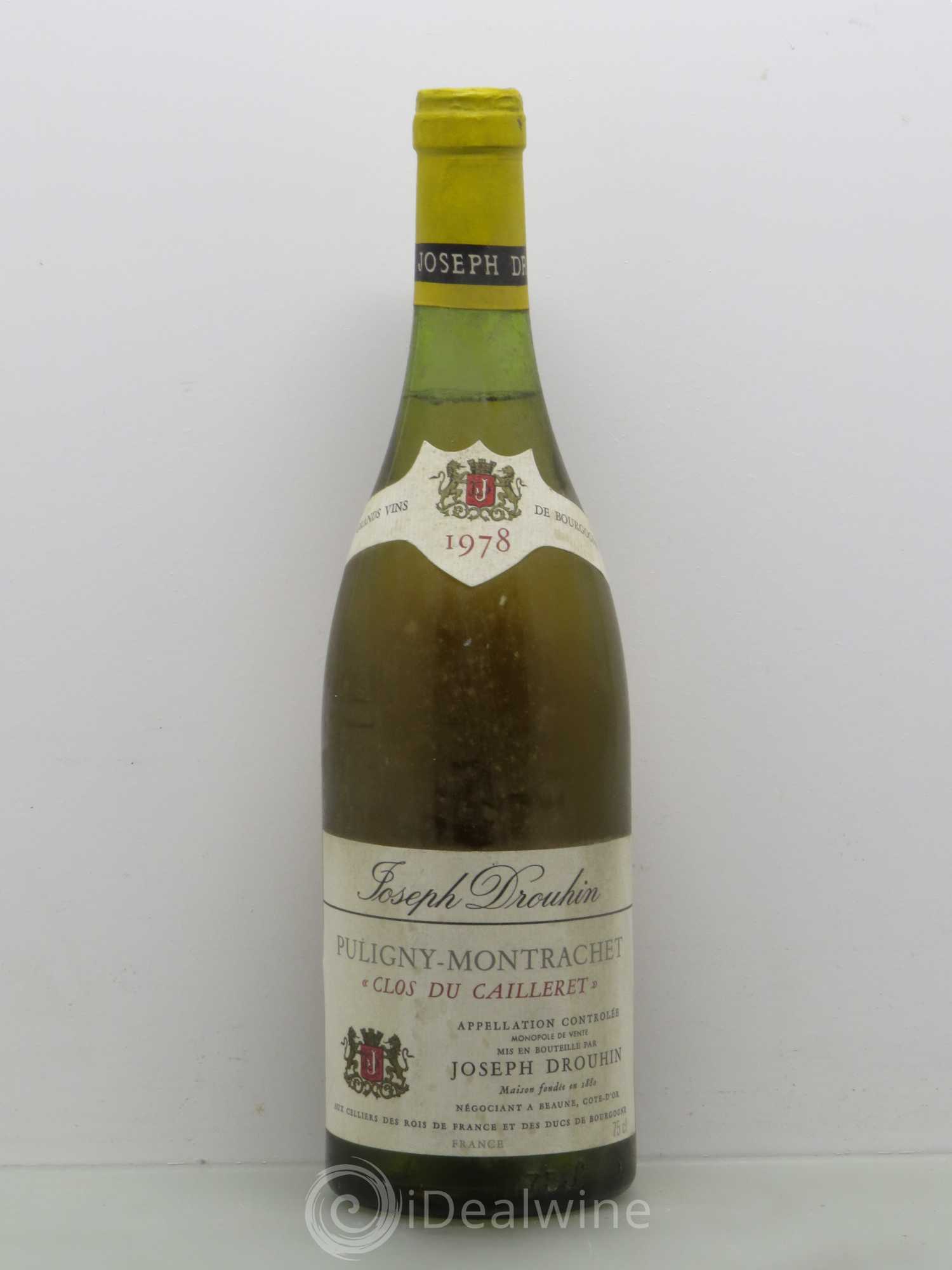 Puligny-Montrachet 1er Cru Clos du cailleret - Joseph Drouhin 1978 - Posten von 1 Flasche - 0