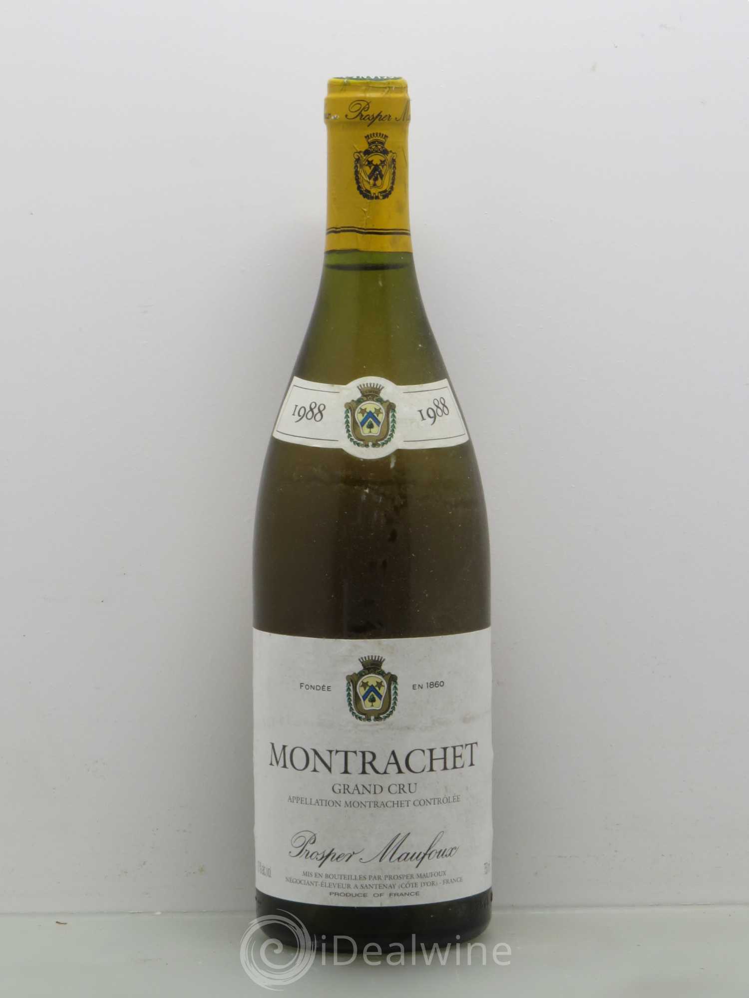 Montrachet Grand Cru Prosper Manfoux 1988 - Lot de 1 bouteille - 0