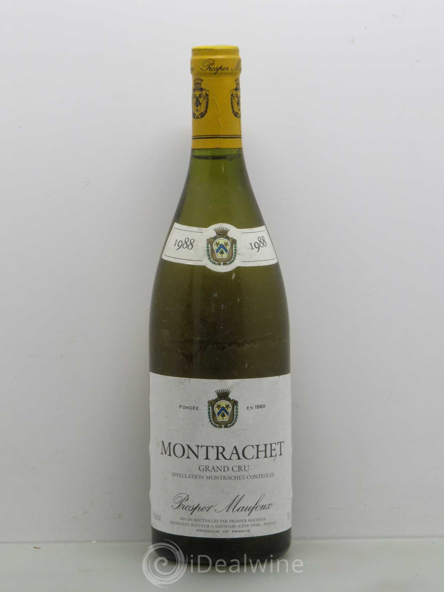 Montrachet Grand Cru Prosper Manfoux 1988 - Lot de 1 bouteille - 0