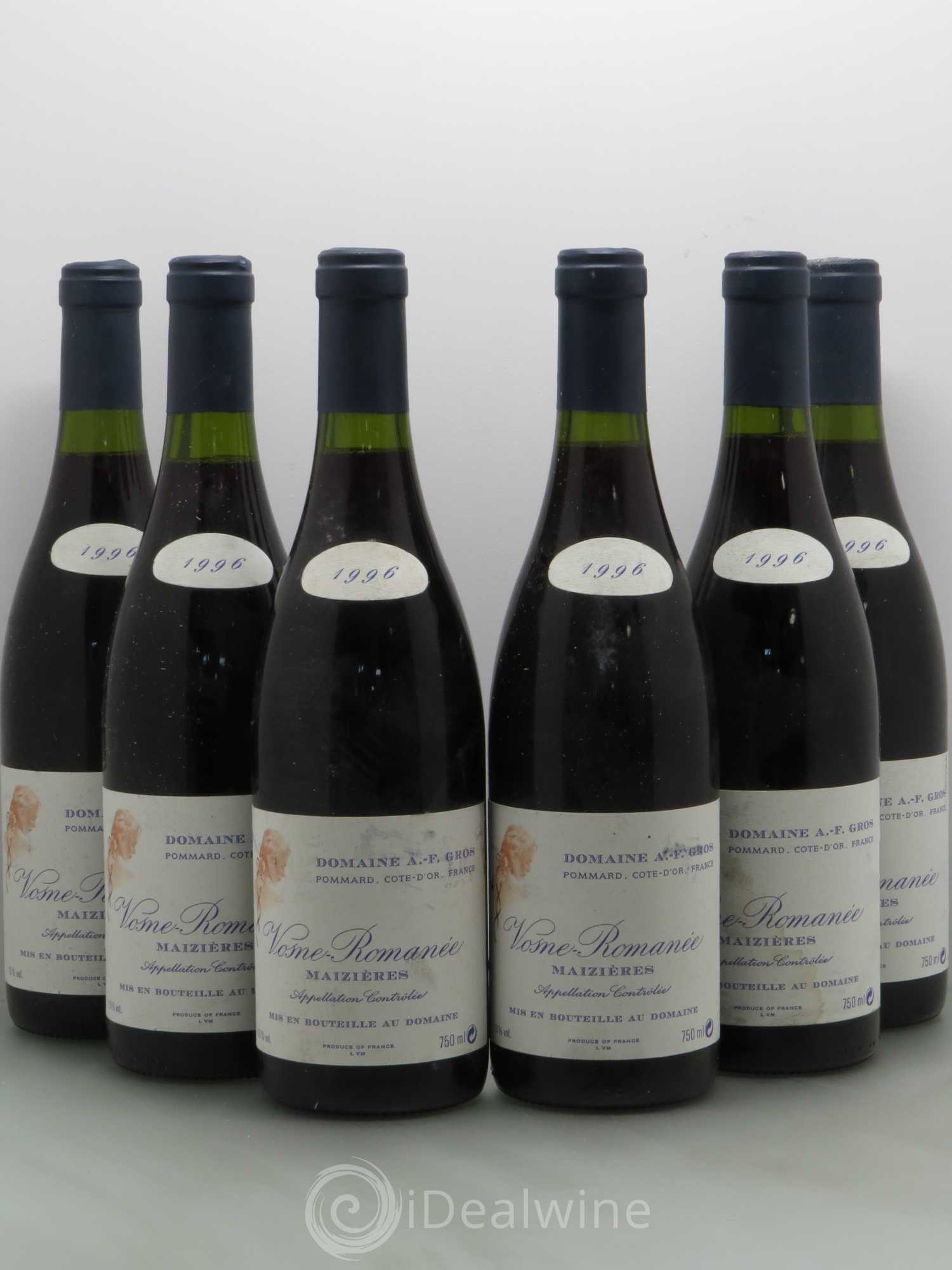 Vosne-Romanée Maizières A.-F. Gros 1996 - Lot de 6 bouteilles - 0