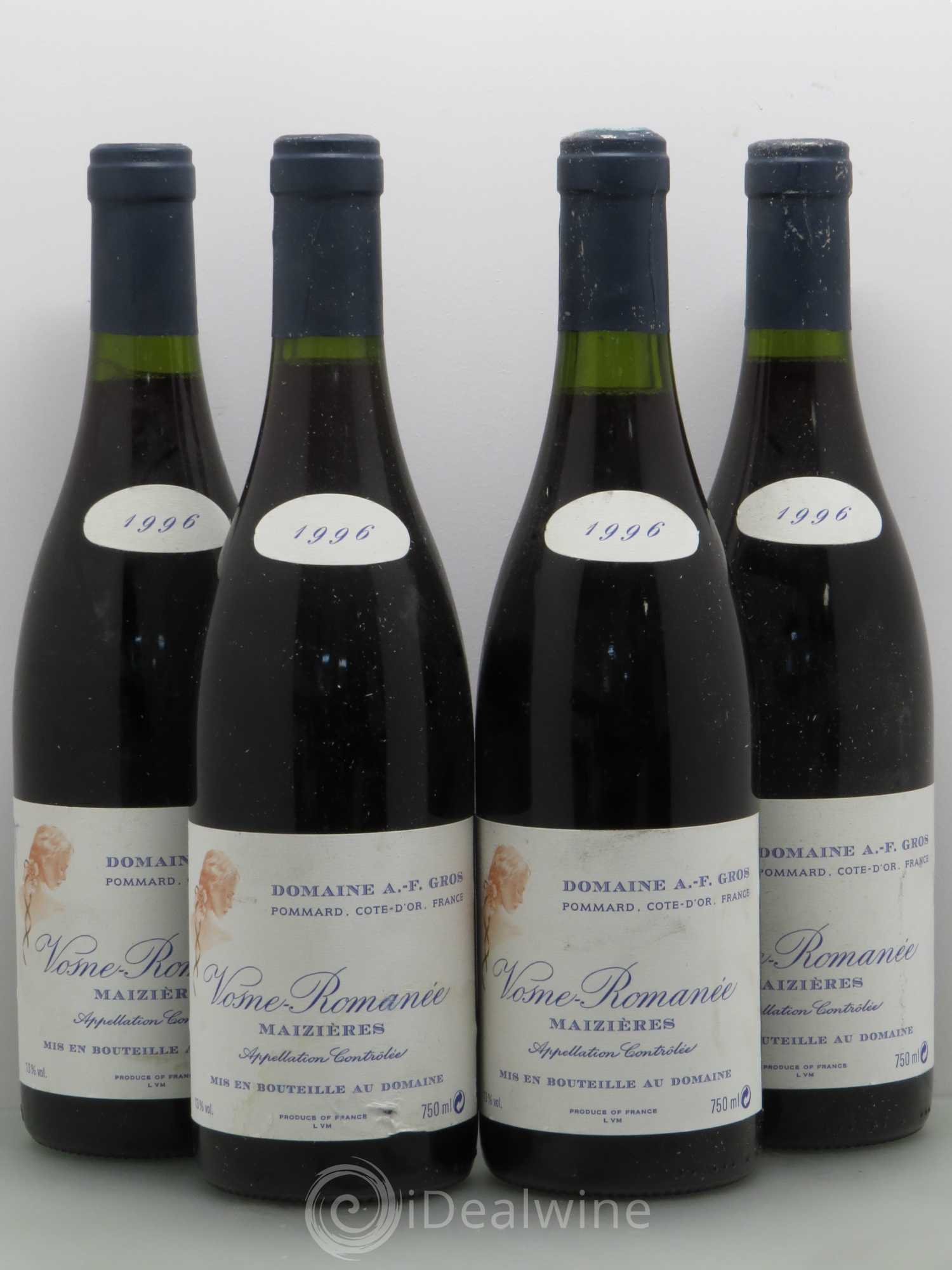 Vosne-Romanée Maizières A.-F. Gros 1996 - Lot de 4 bouteilles - 0