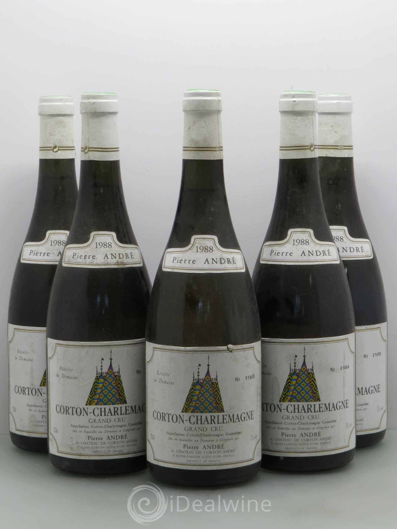 Corton-Charlemagne Grand Cru Pierre André 1988 - Lot de 5 bouteilles - 0