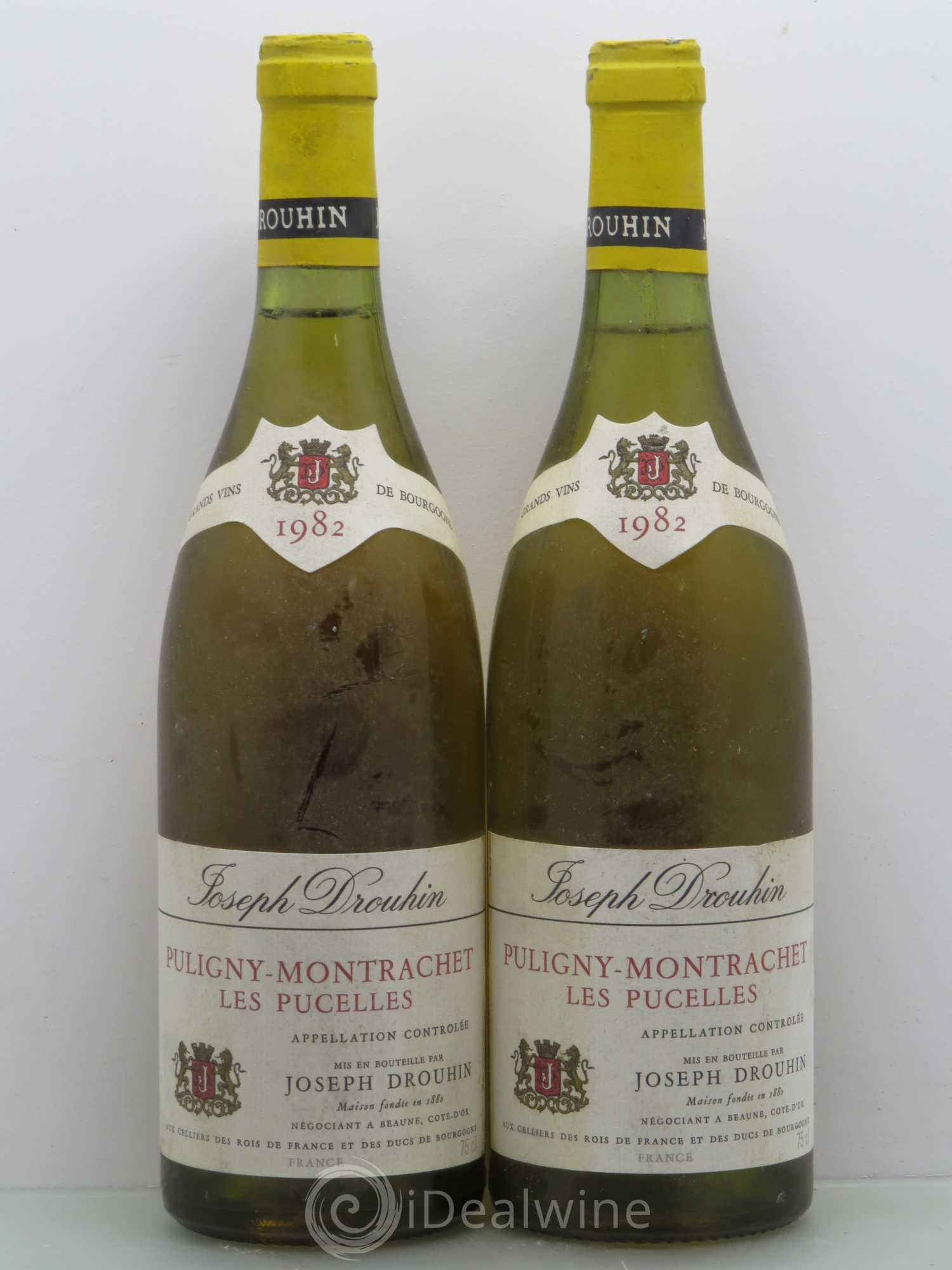 Puligny-Montrachet 1er Cru Les Pucelles Joseph Drouhin 1982 - Lot de 2 bouteilles - 0