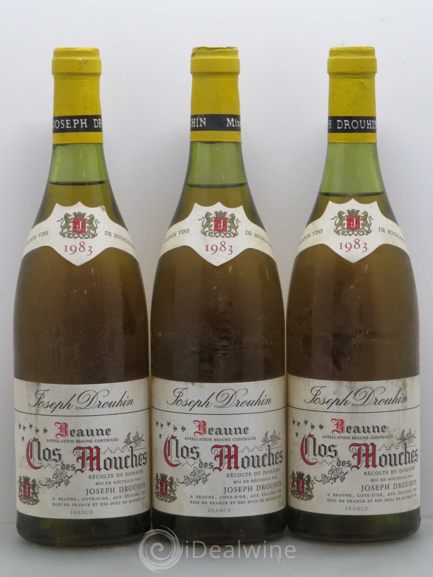 Beaune 1er Cru Clos des Mouches Joseph Drouhin 1983 - Lot de 3 bouteilles - 0