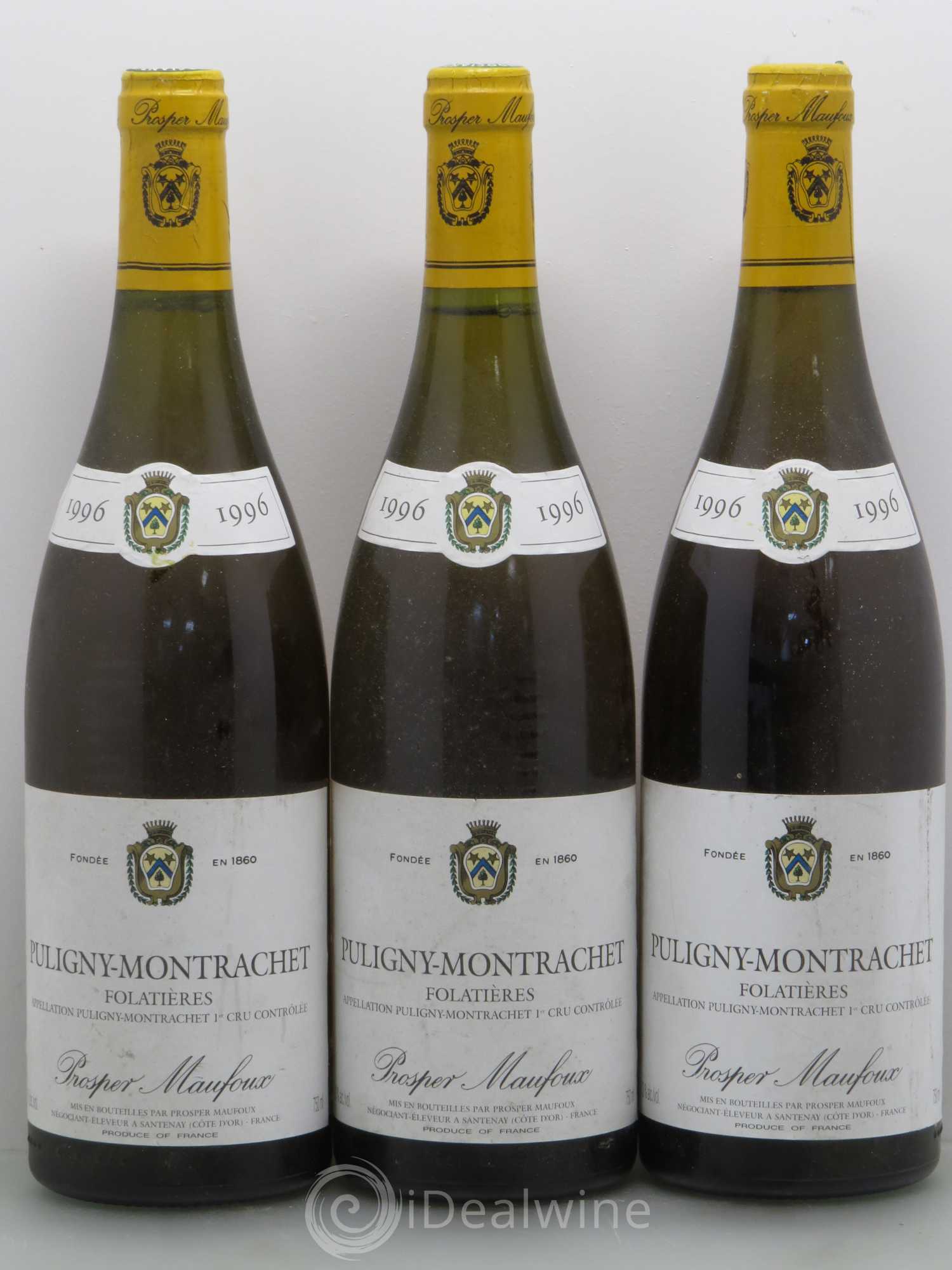 Puligny-Montrachet 1er Cru Prosper Maufoux  1996 - Lot de 6 bouteilles - 1