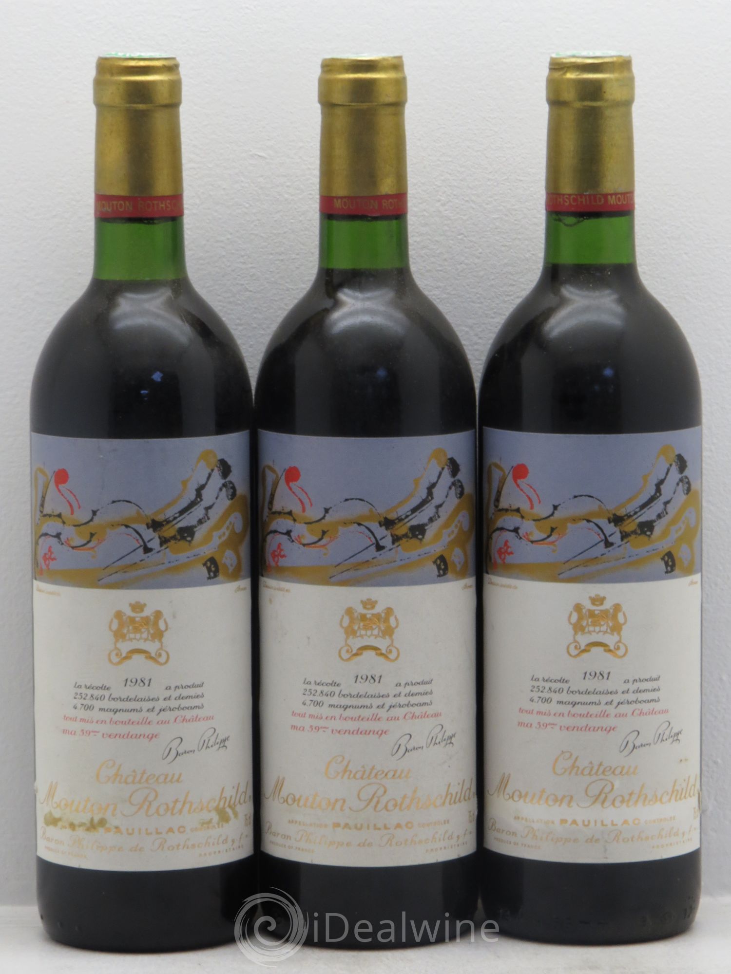 Château Mouton Rothschild 1er Grand Cru Classé 1981 - Lot de 6 bouteilles - 2