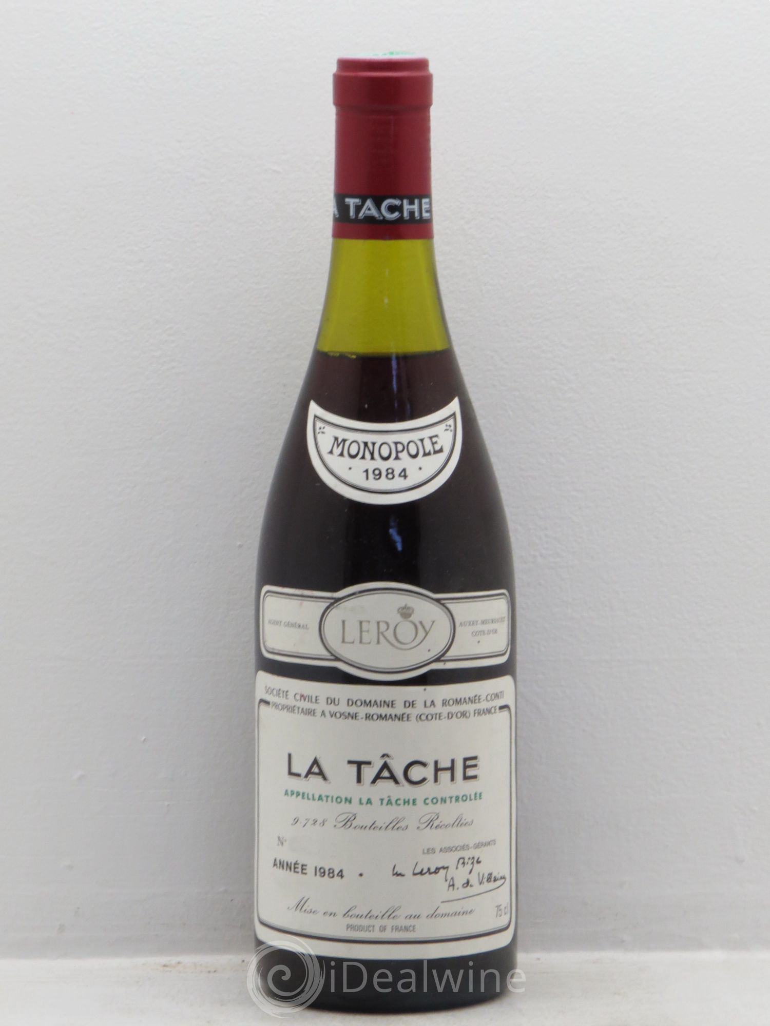 La Tâche Grand Cru Domaine de la Romanée-Conti 1984 - Lot de 1 bouteille - 0