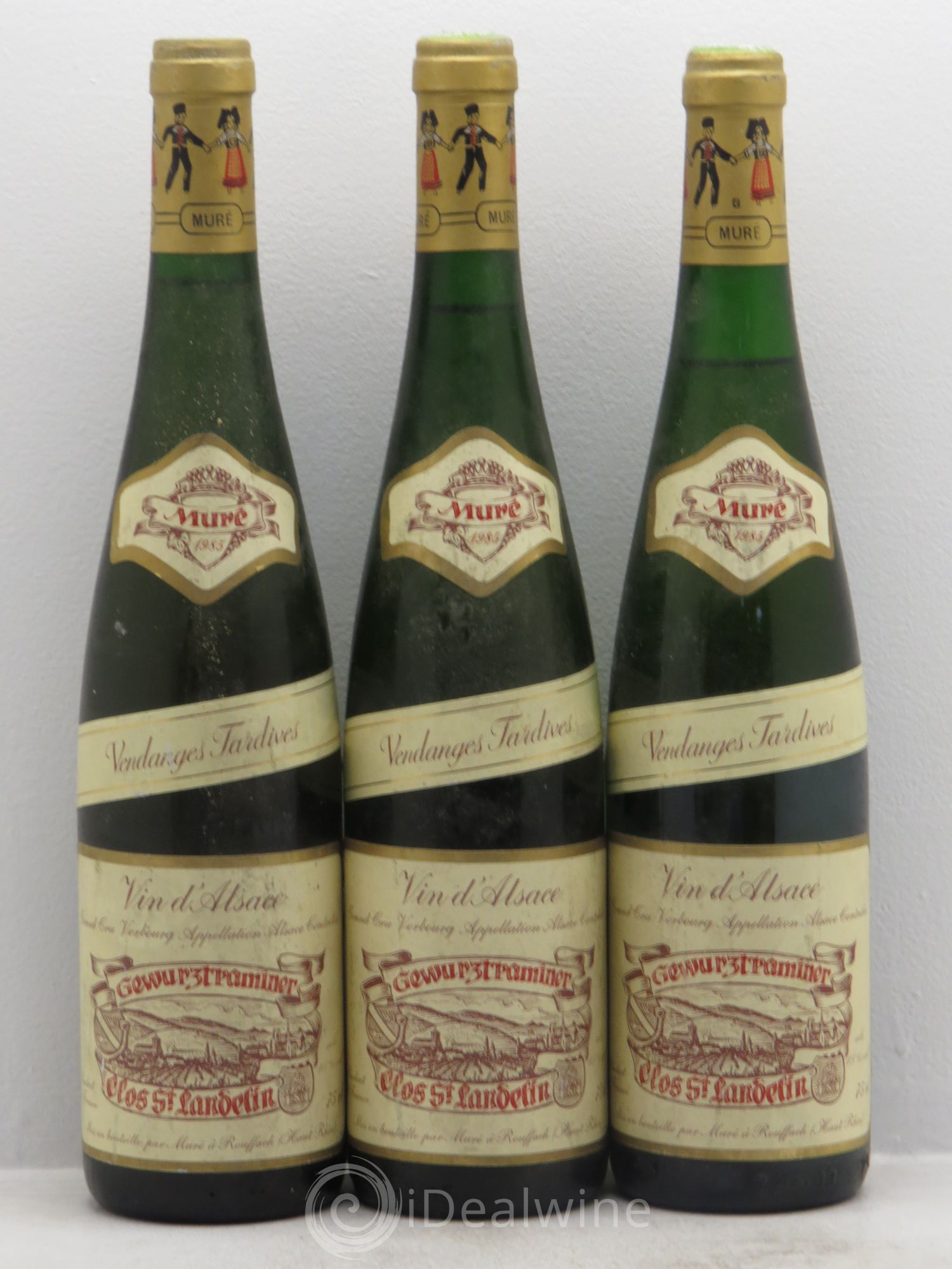 Gewurztraminer Vendanges Tardives Clos Saint Landelin Muré (sans prix de réserve) 1985 - Lotto di 3 bottiglie - 0