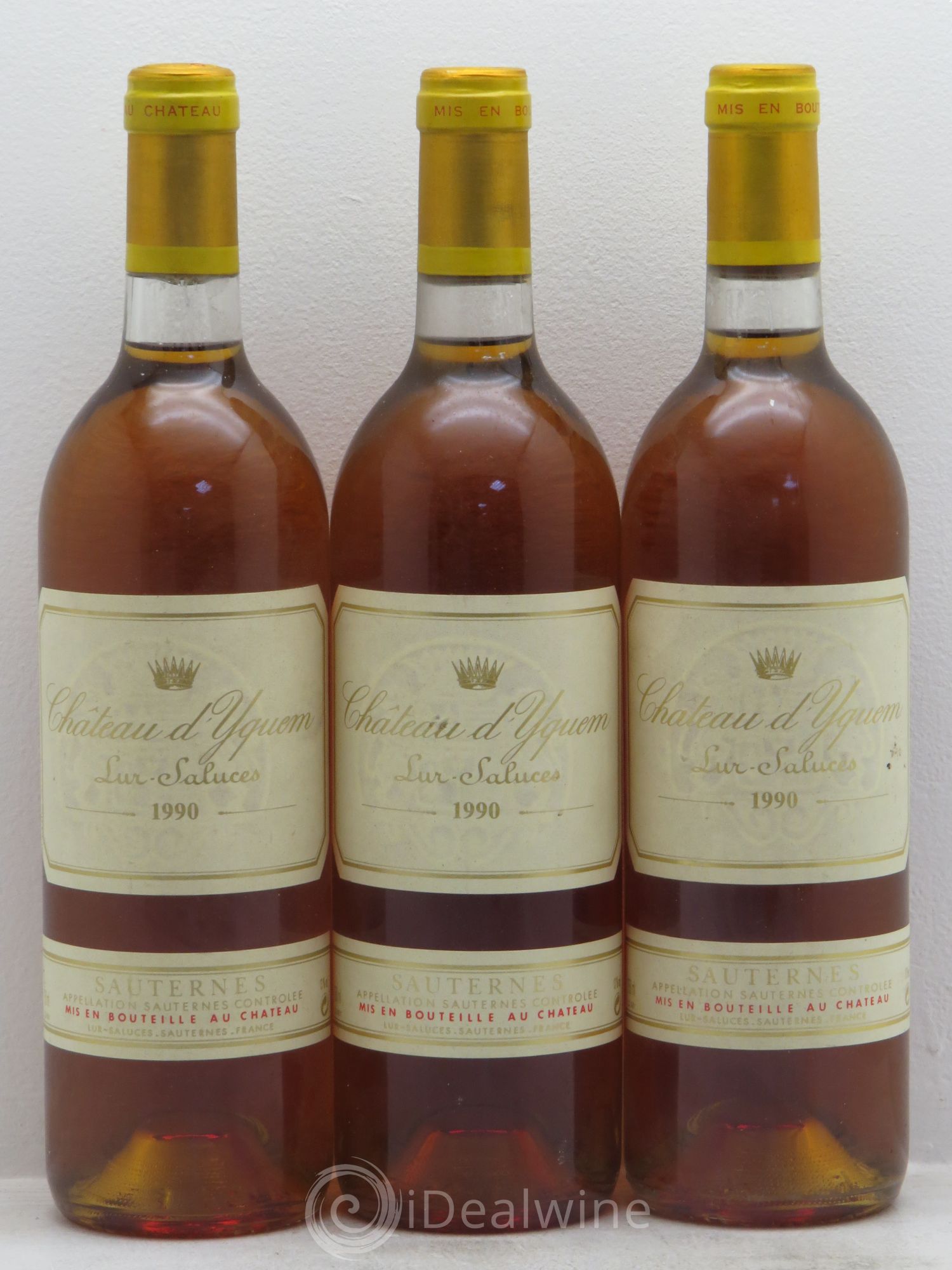 Château d' Yquem 1er Cru Classé Supérieur 1990 - Lotto di 3 bottiglie - 0