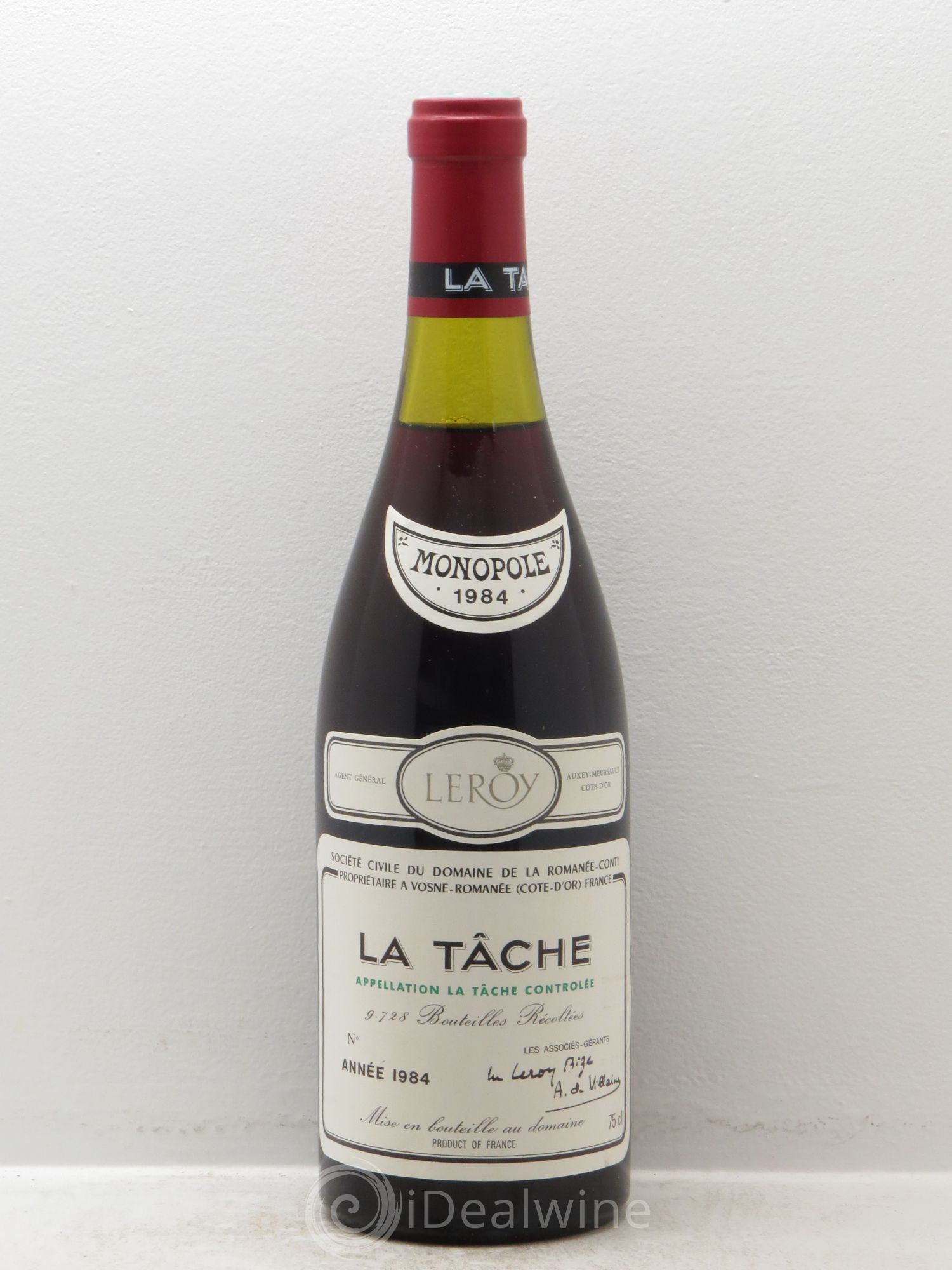 La Tâche Grand Cru Domaine de la Romanée-Conti 1984 - Lot de 1 bouteille - 0
