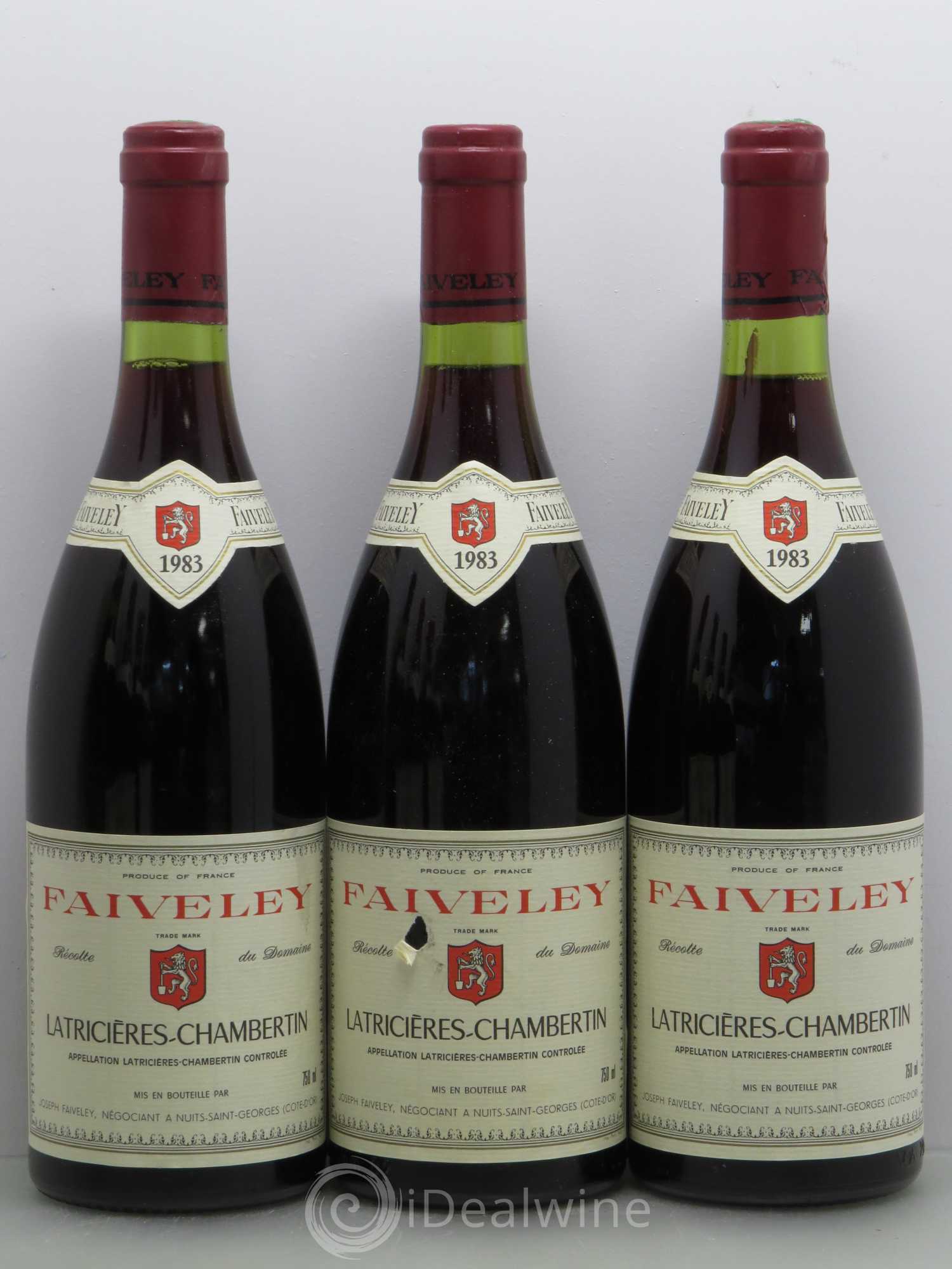 Latricières-Chambertin Grand Cru Faiveley 1983 - Lot de 3 bouteilles - 0