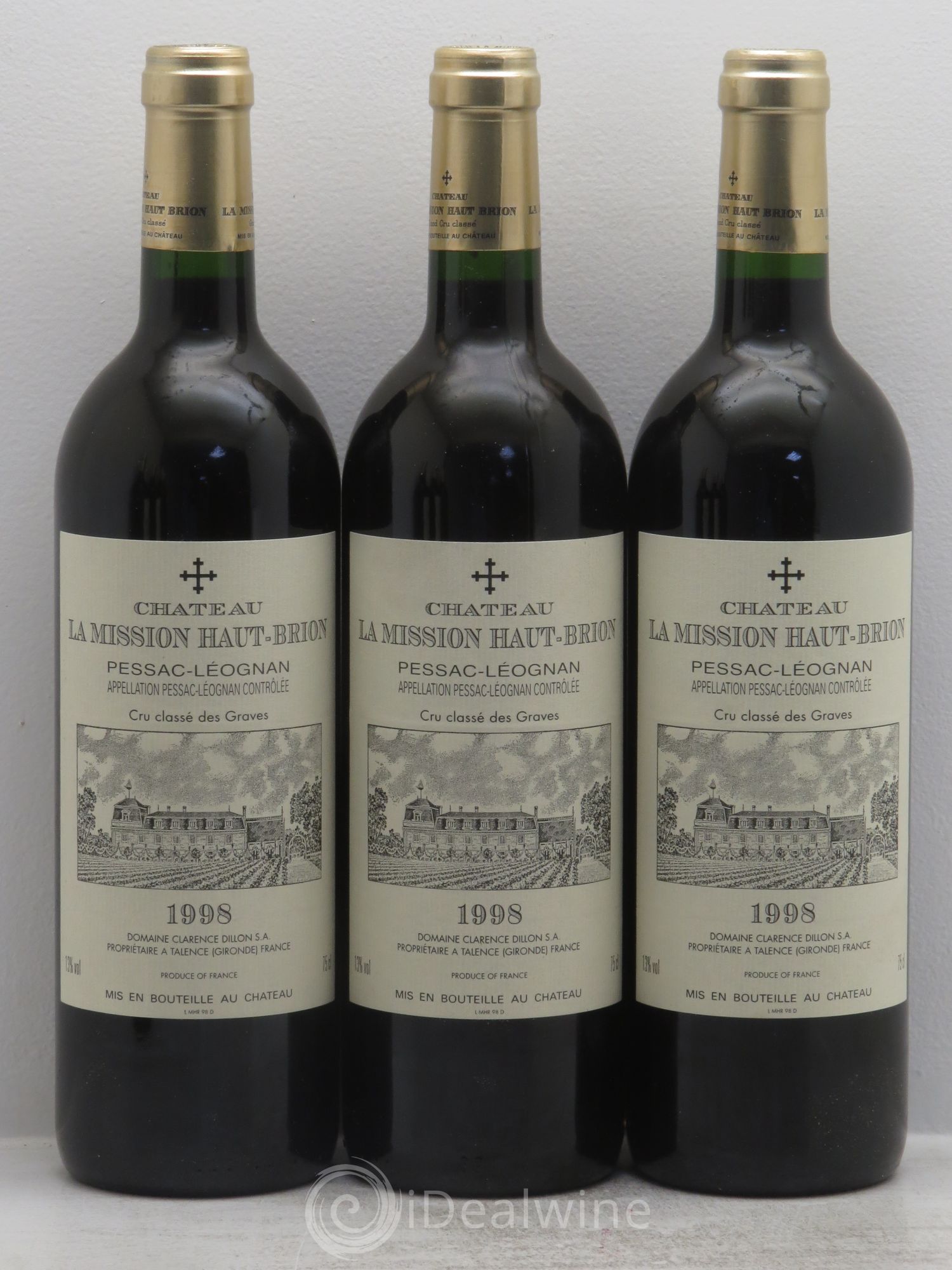 Château la Mission Haut-Brion Cru Classé de Graves 1998 - Lot de 6 bouteilles - 1