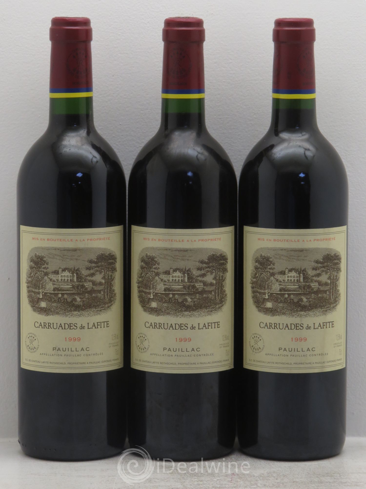 Carruades de Lafite Rothschild Second Vin 1999 - Lot de 3 bouteilles - 0