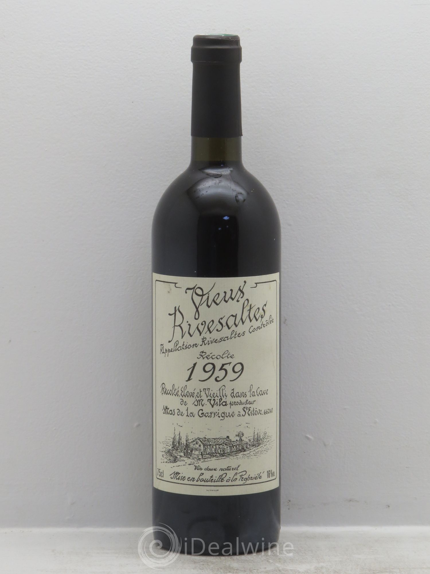 Rivesaltes Mas de la Garrigue 1959 - Posten von 1 Flasche - 0