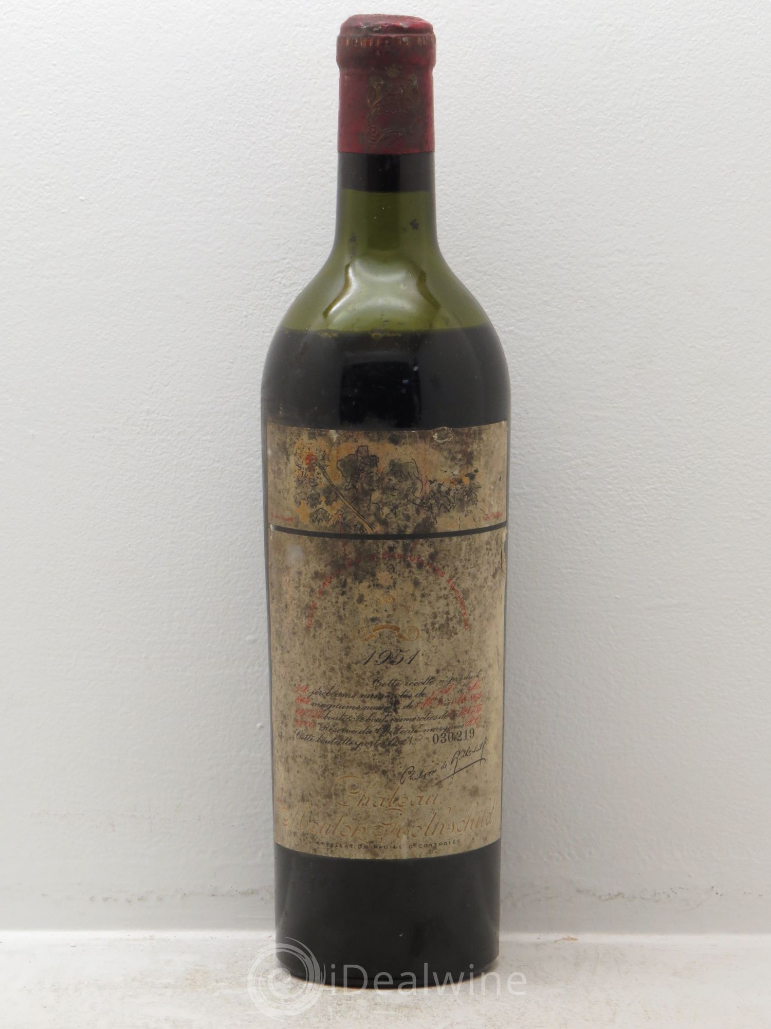 Château Mouton Rothschild 1er Grand Cru Classé 1951 - Lot de 1 bouteille - 0